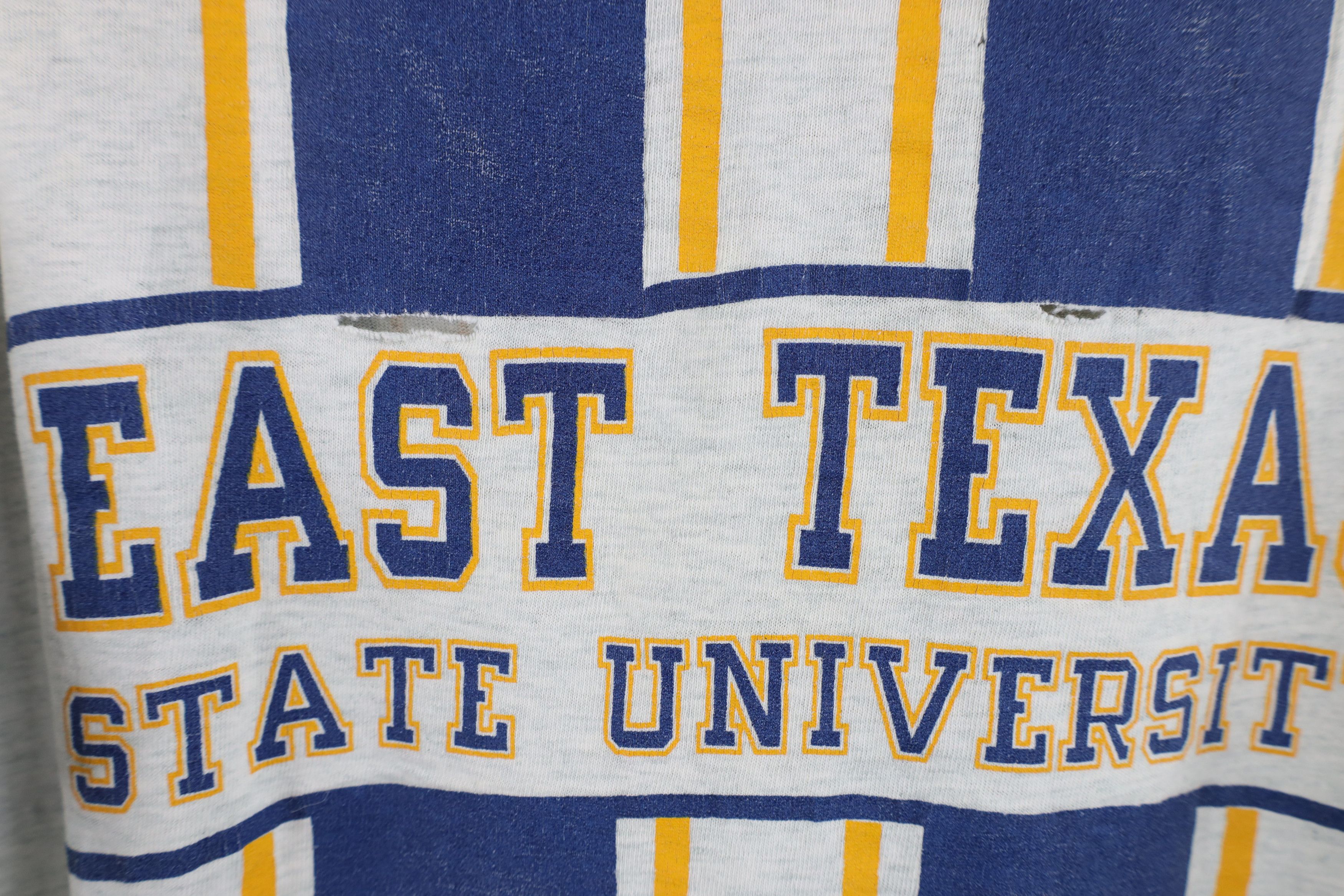 Vintage Vintage 90s East Texas State University T-Shirt Heather Gray Size US XL / EU 56 / 4 - 10 Thumbnail