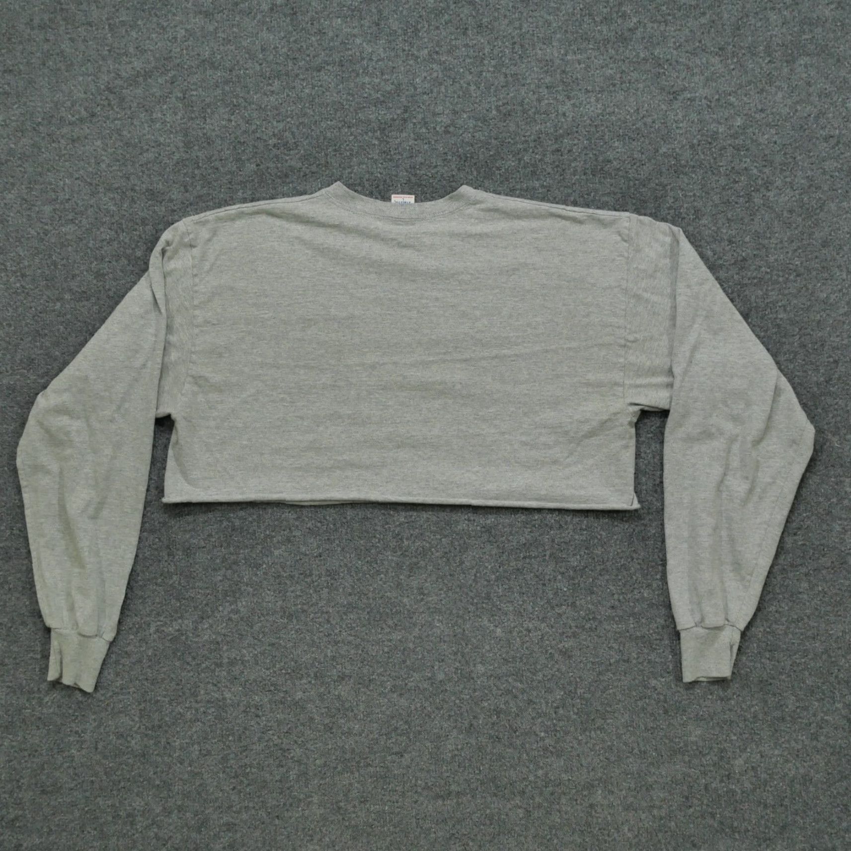 Russell Athletic VINTAGE Russell Athletic T-Shirt Adult Large Gray Cropped 80s Mens Shirt Size US L / EU 52-54 / 3 - 7 Thumbnail