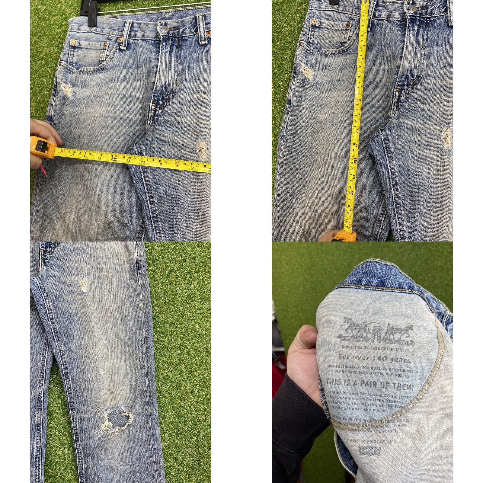 Levi's VINTAGE Levi's 541 Jeans Mens 31x32 Medium Wash Straight Jeans Slim 5-Pocket Blue Denim Workwear Mens Size US 31 - 8 Thumbnail