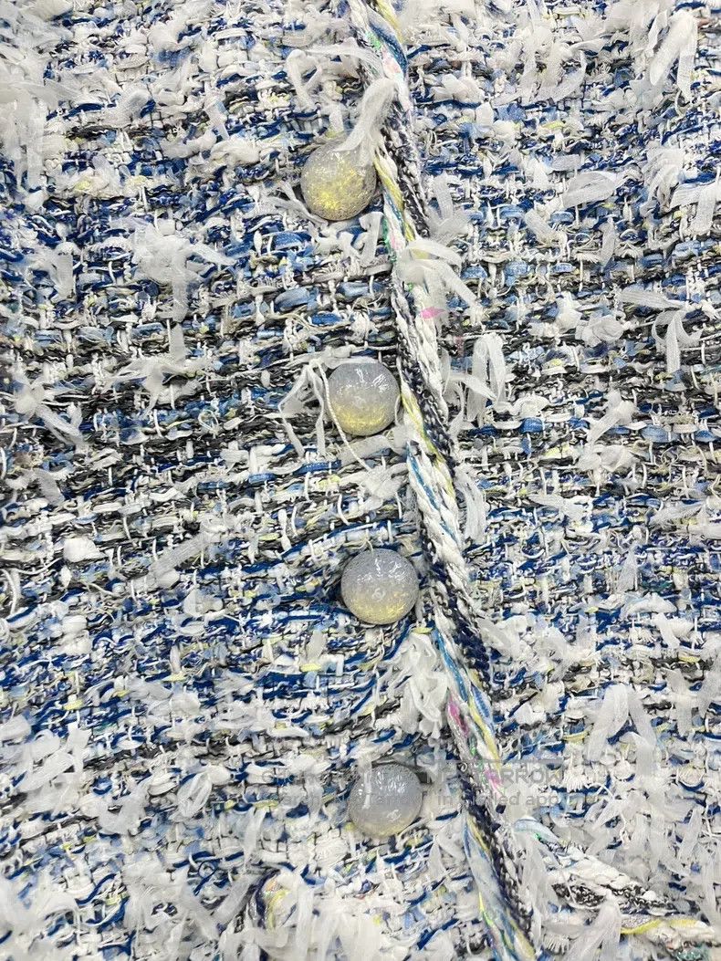 Chanel Chanel Waterfall series blue and white tassel coat Size XS / US 0-2 / IT 36-38 - 2 Thumbnail