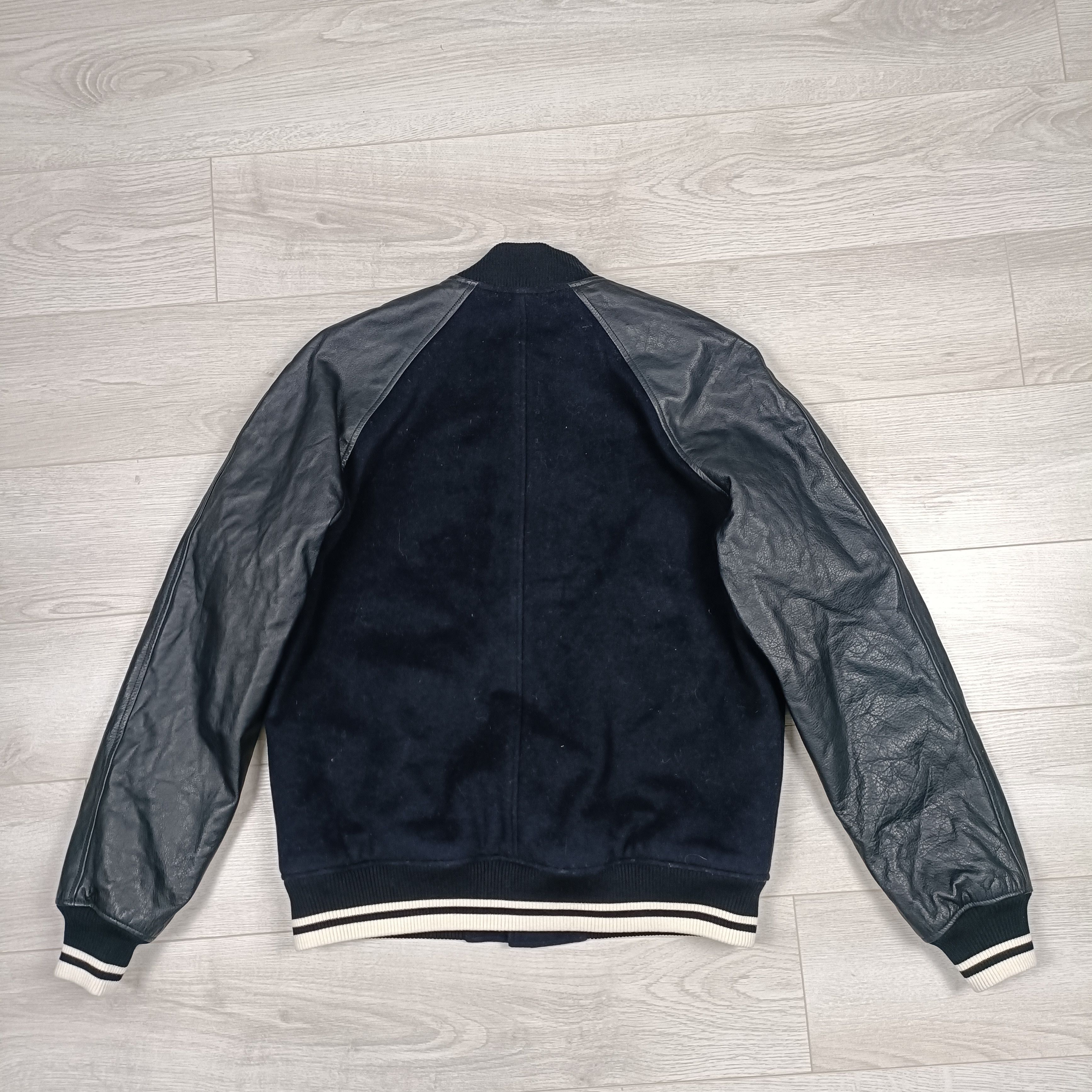A.P.C. Men's Navy/Black Wool Cashmere Calf Leather Jacket ! size M Size US M / EU 48-50 / 2 - 6 Thumbnail