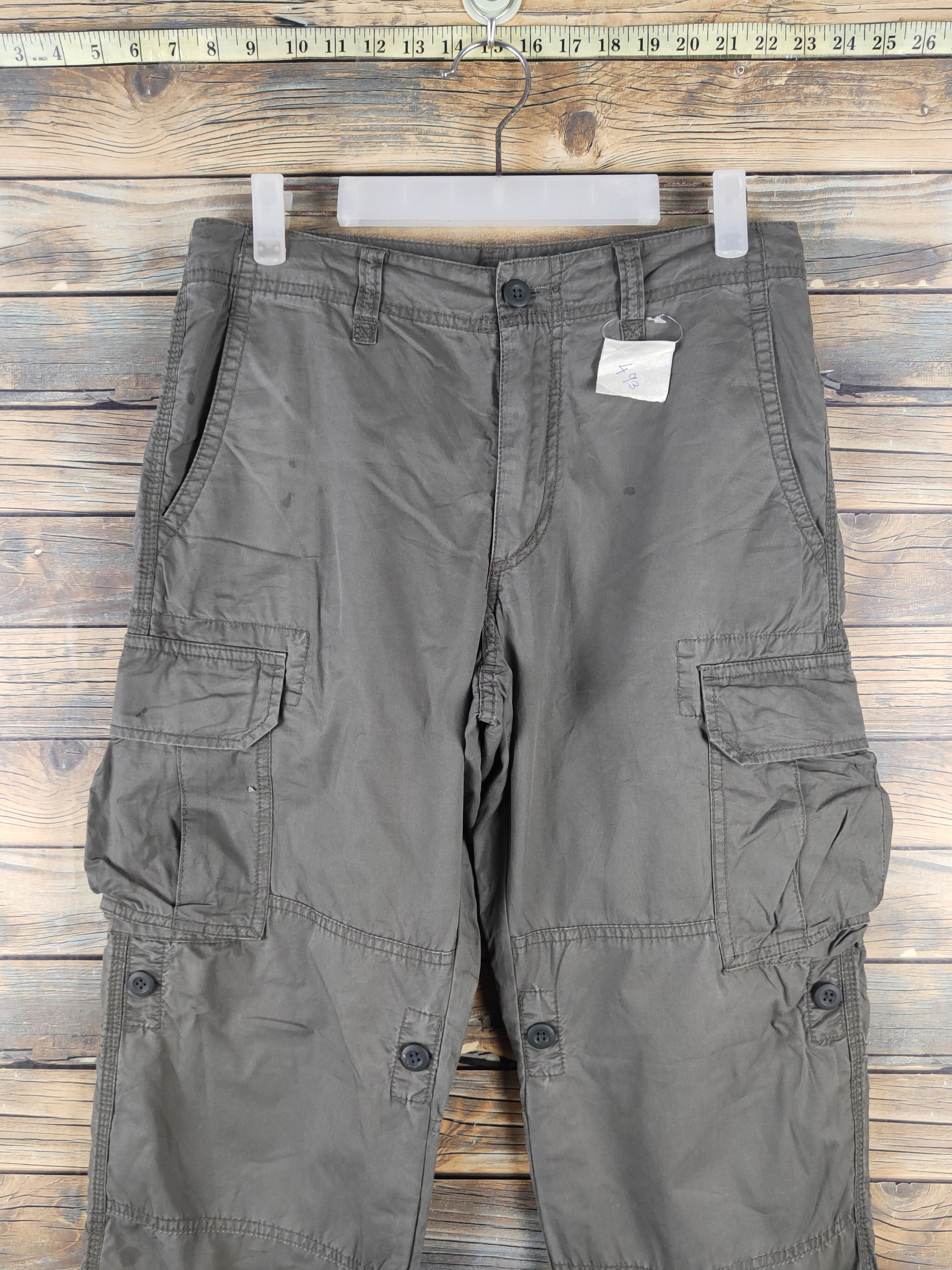 Japanese Brand DL Green Multipocket utility Tactical Cargo Pants #493 Size US 30 / EU 46 - 2 Thumbnail