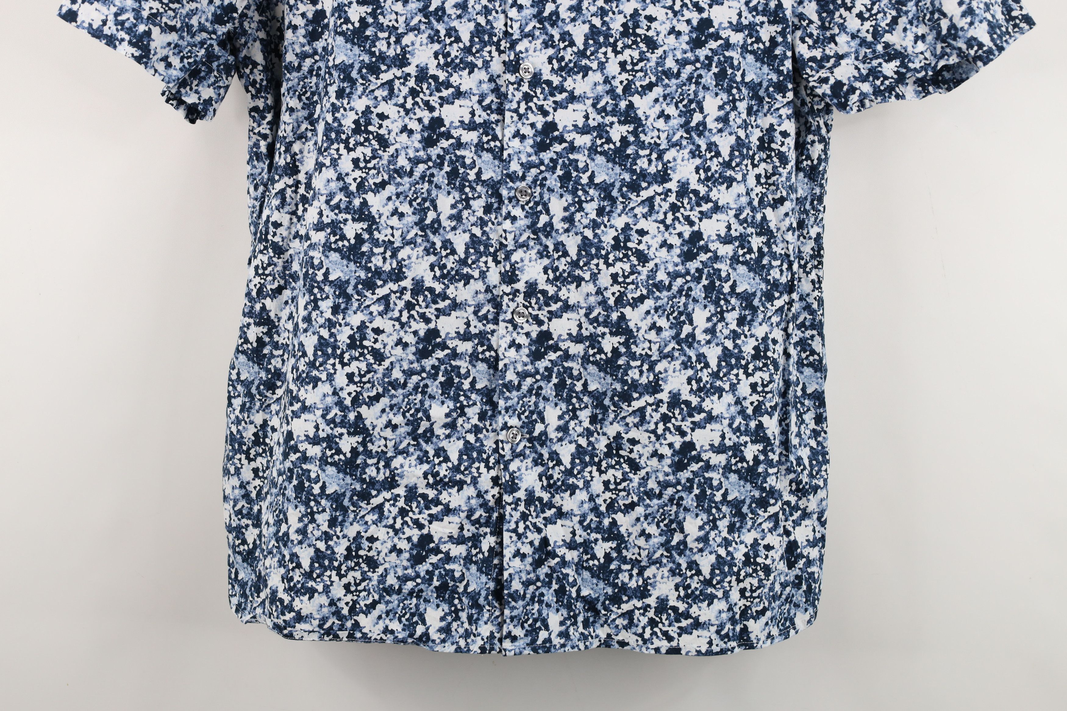 Vintage Perry Ellis Abstract Splatter Short Sleeve Button Shirt Size US XL / EU 56 / 4 - 3 Thumbnail