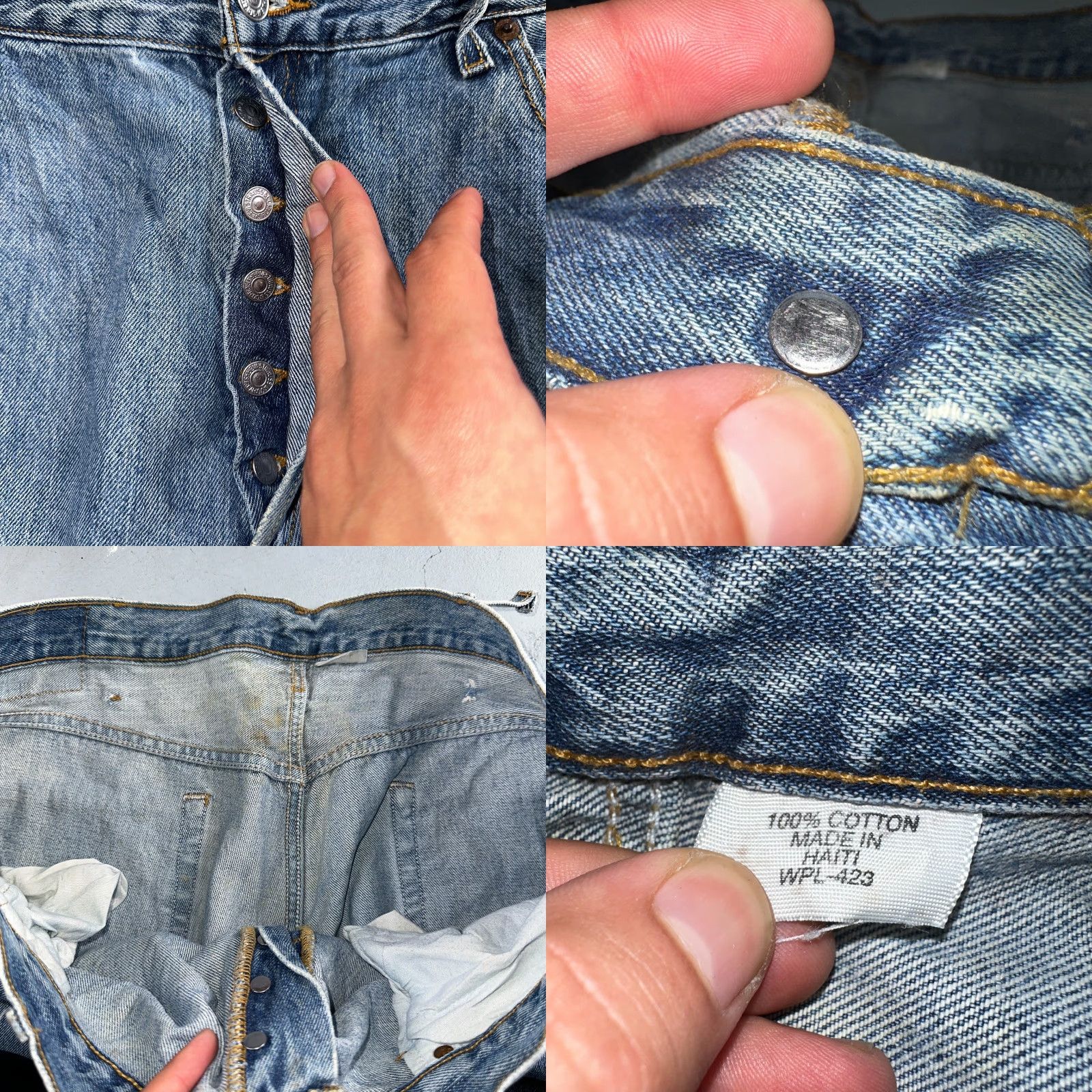 Levi's VINTAGE Levi's 501 Jeans Straight Denim Blue Light Wash 40x34 40x32 Men Regular 90s 5-Pocket Design Jeans Jeans Size US 40 / EU 56 - 8 Thumbnail