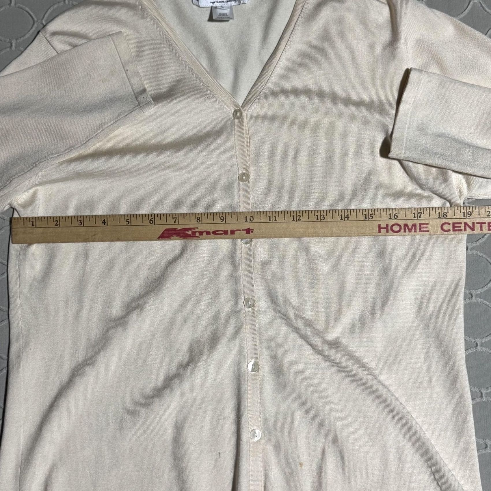 Pendleton Pendleton Cardigan Sweater Womens Large Ivory Cream Silk Nylon Knit Button Front V-Neck Size L / US 10 / IT 46 - 5 Thumbnail