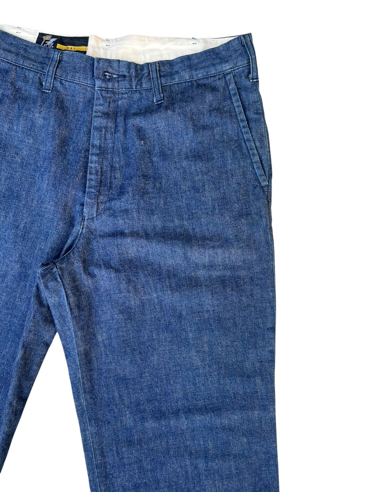 Fat Tokyo FAT FA Japan Buckle Back Baggy Denim Trouser Pant Size US 34 / EU 50 - 11 Thumbnail