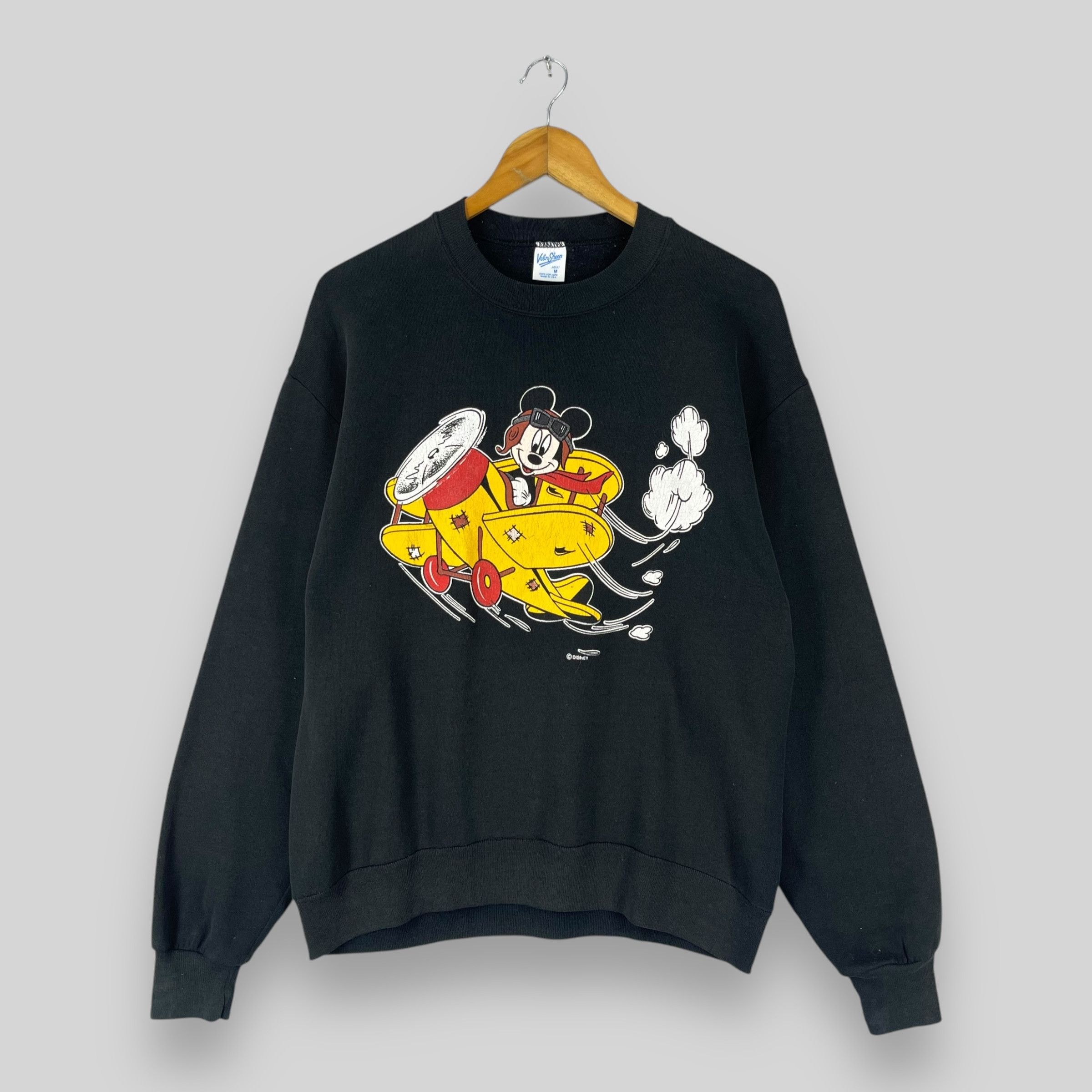 Mickey Mouse Vintage 90s Velva Sheen MICKEY MOUSE Cartoon Sweatshirt Size US M / EU 48-50 / 2 - 1 Thumbnail
