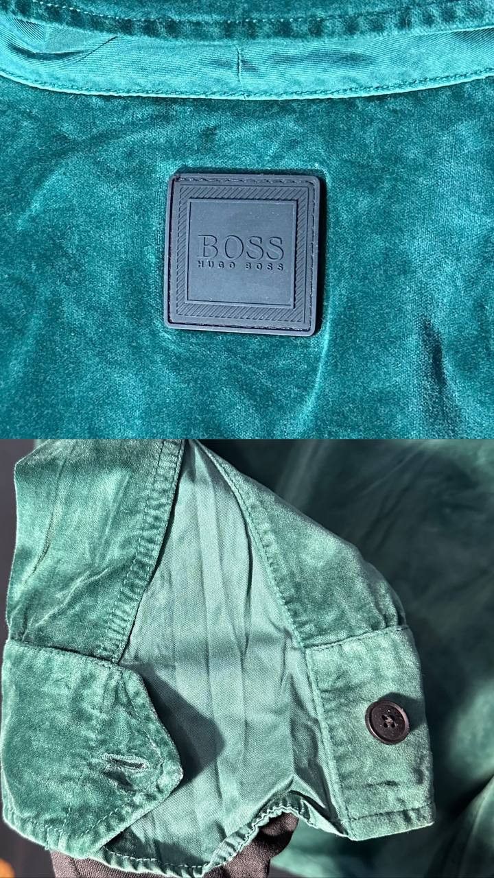 Hugo Boss Hugo Boss velur shirt damtik zip jacket dark green Size US M / EU 48-50 / 2 - 2 Thumbnail