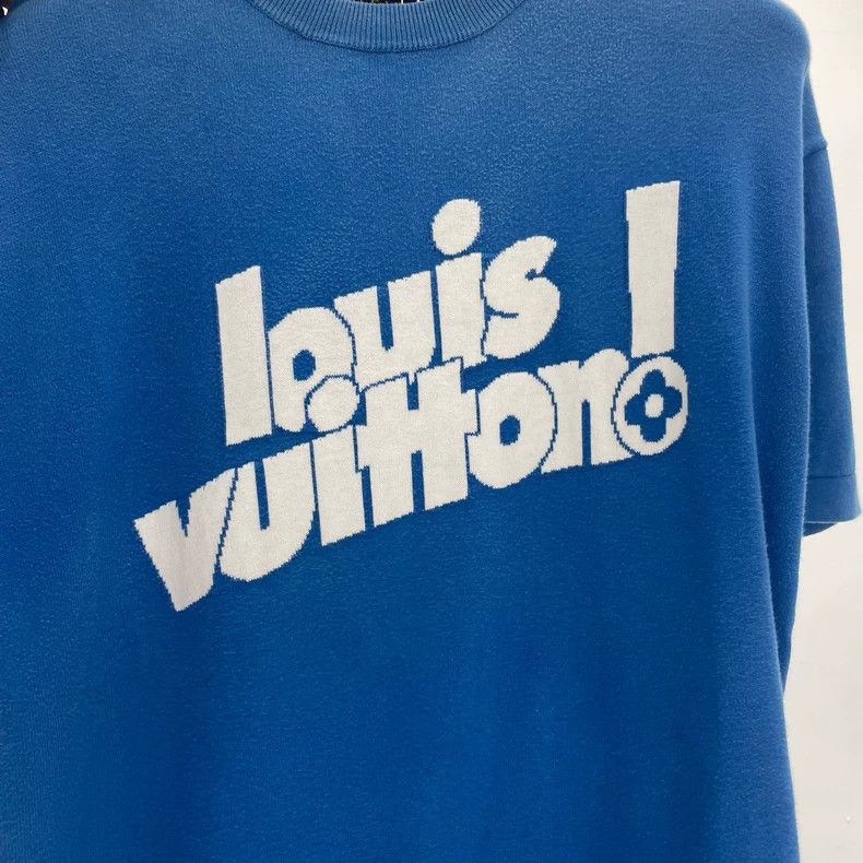 Louis Vuitton Louis Vuitton Blue Knit Logo Short Sleeve T-shirt Size US M / EU 48-50 / 2 - 1 Thumbnail