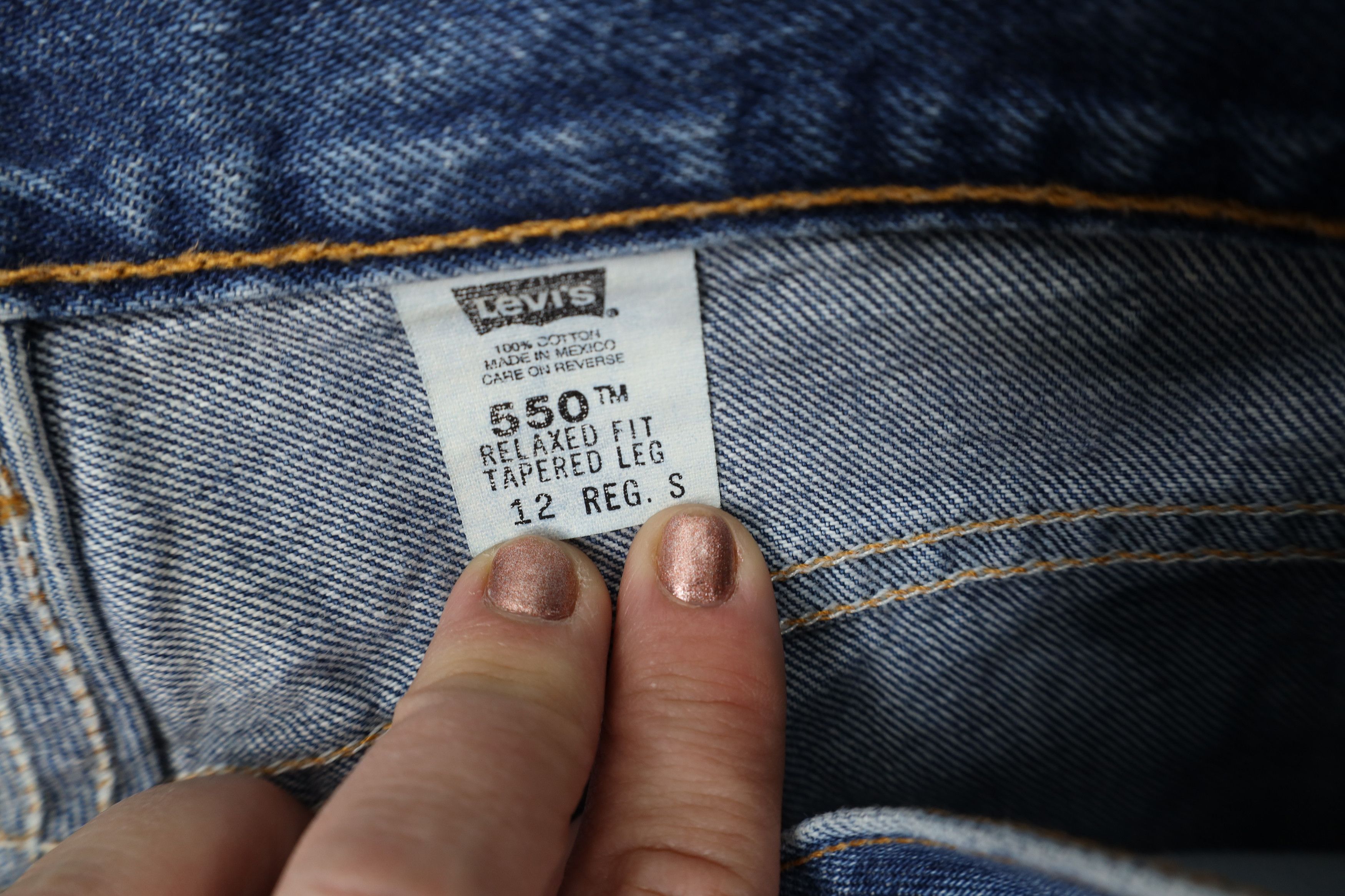 Levi's Vintage Y2K 2000 Levis 550 Fit Tapered Leg Denim Jeans Size 34" / US 12 / IT 48 - 6 Thumbnail