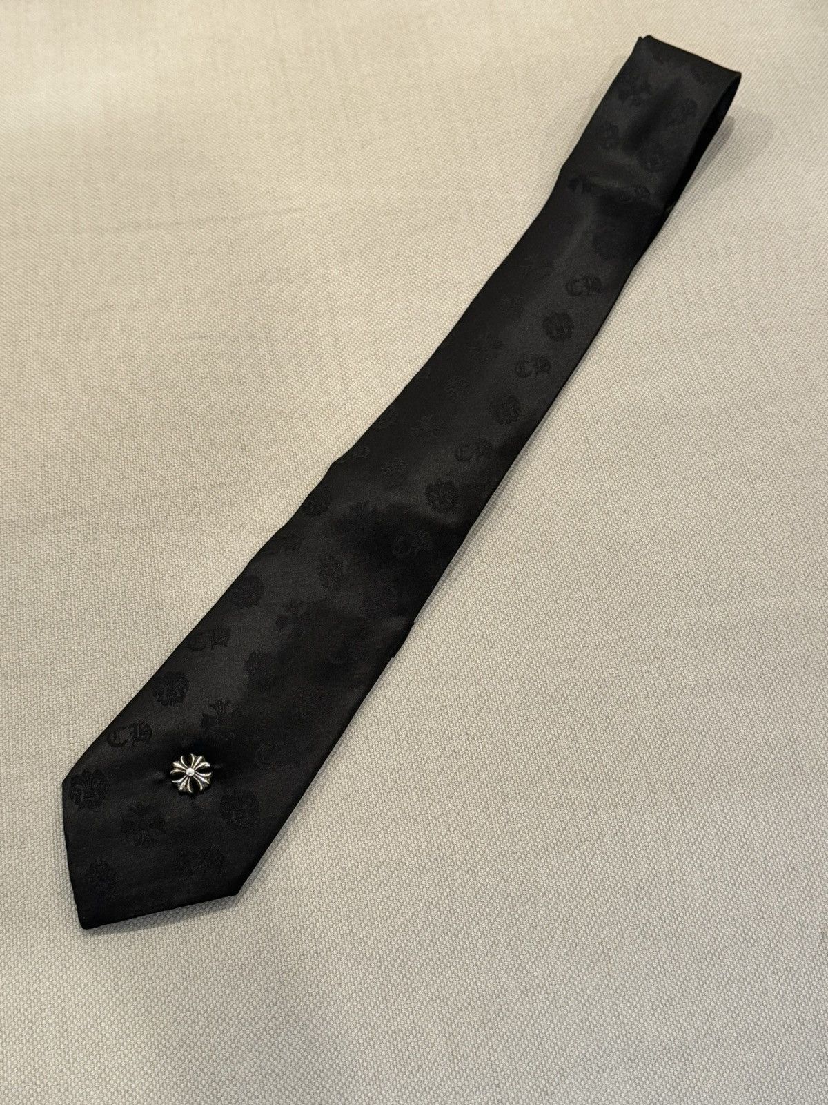 Chrome Hearts Chrome Hearts Multi Logo Monogram Silk Tie Size ONE SIZE - 1 Thumbnail