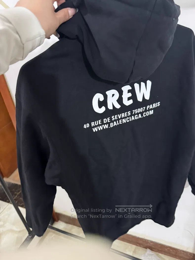 Balenciaga Balenciaga Crew Letter Print Hoodie Size XXS / US 00 / IT 34 - 2 Thumbnail