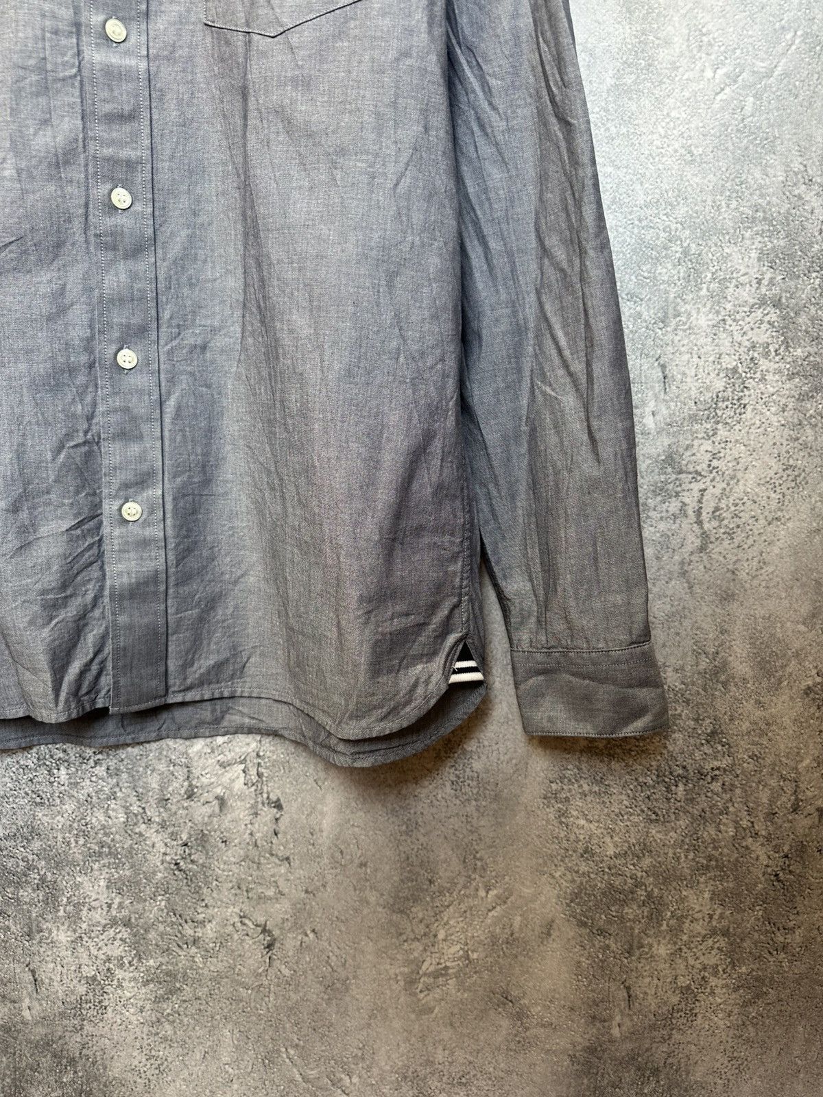 Designer × Fred Perry Fred Perry Shirt Button Up Gray Long Sleeve Oxford Pocket Size US M / EU 48-50 / 2 - 9 Thumbnail
