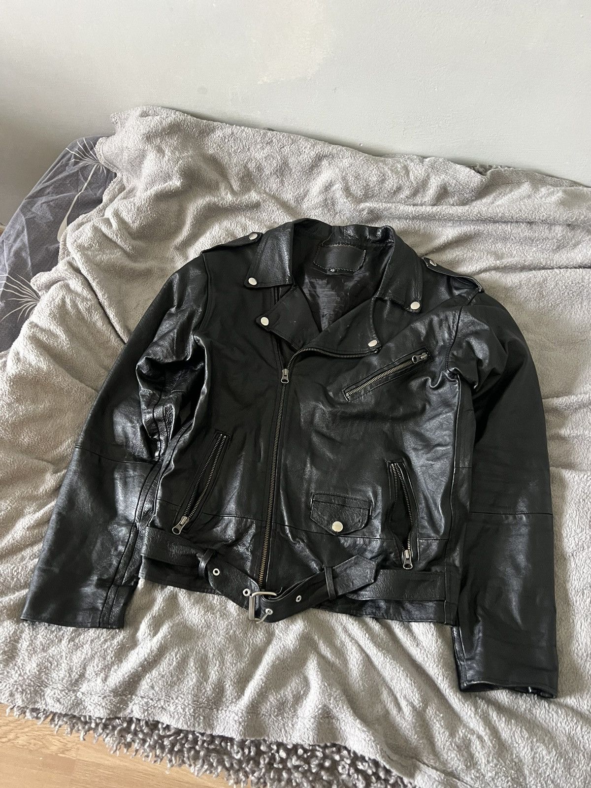 Vintage Vintage archive lgb if6was9 style leather jacket punk 90s Size M / US 6-8 / IT 42-44 - 3 Thumbnail