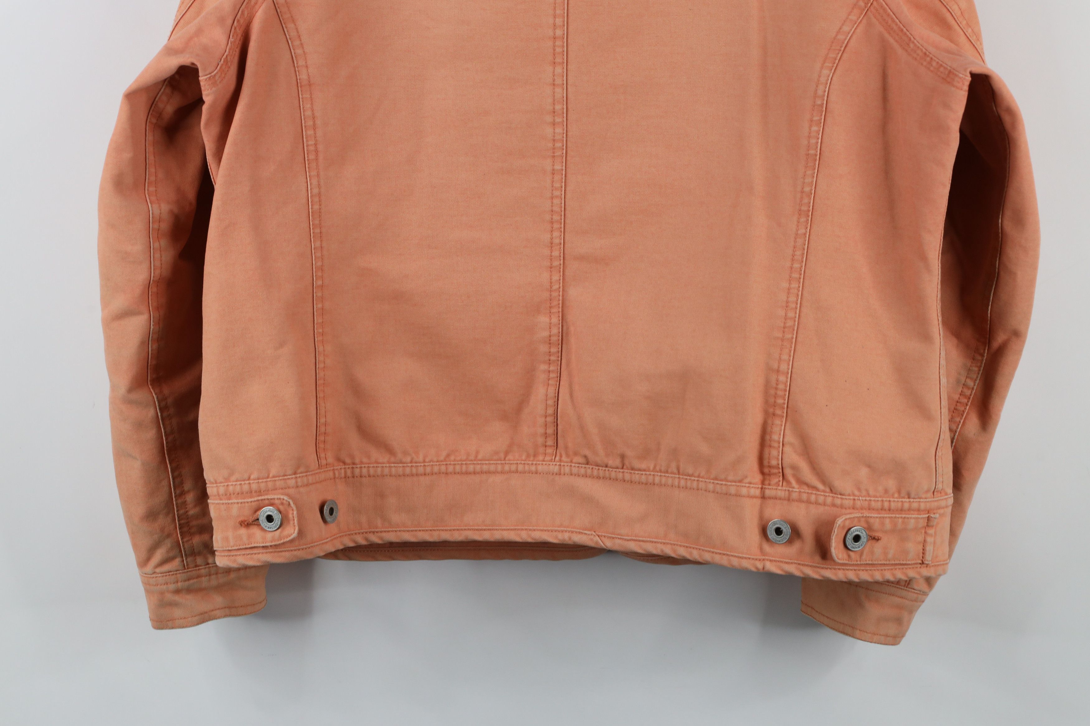 Vintage Vintage Y2K Streetwear Canvas Trucker Jacket Coral Pink Size L / US 10 / IT 46 - 18 Thumbnail