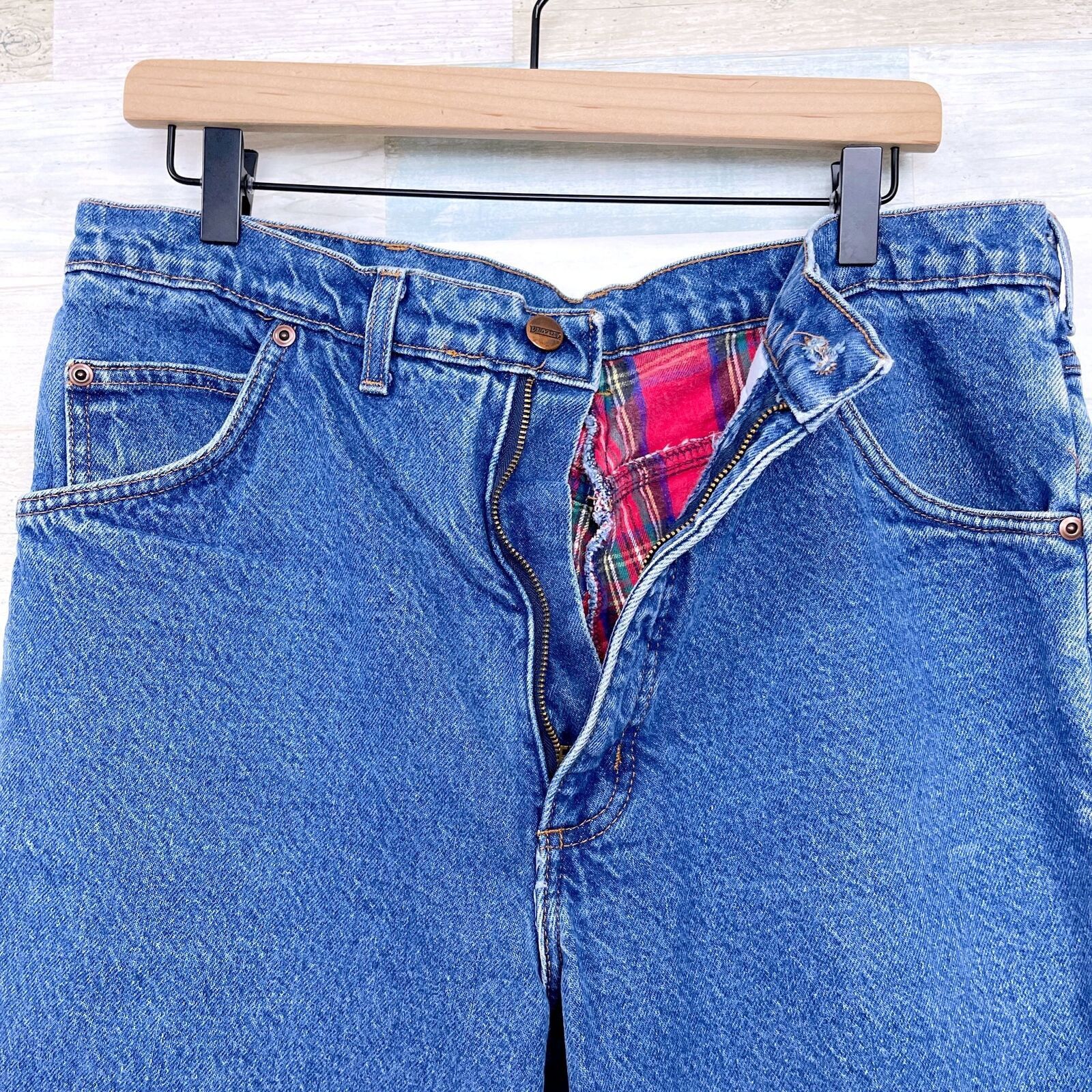 Lands' End Lands End Vintage USA Made Flannel Lined Jeans Mens 36x30.5 Size US 36 / EU 52 - 3 Thumbnail