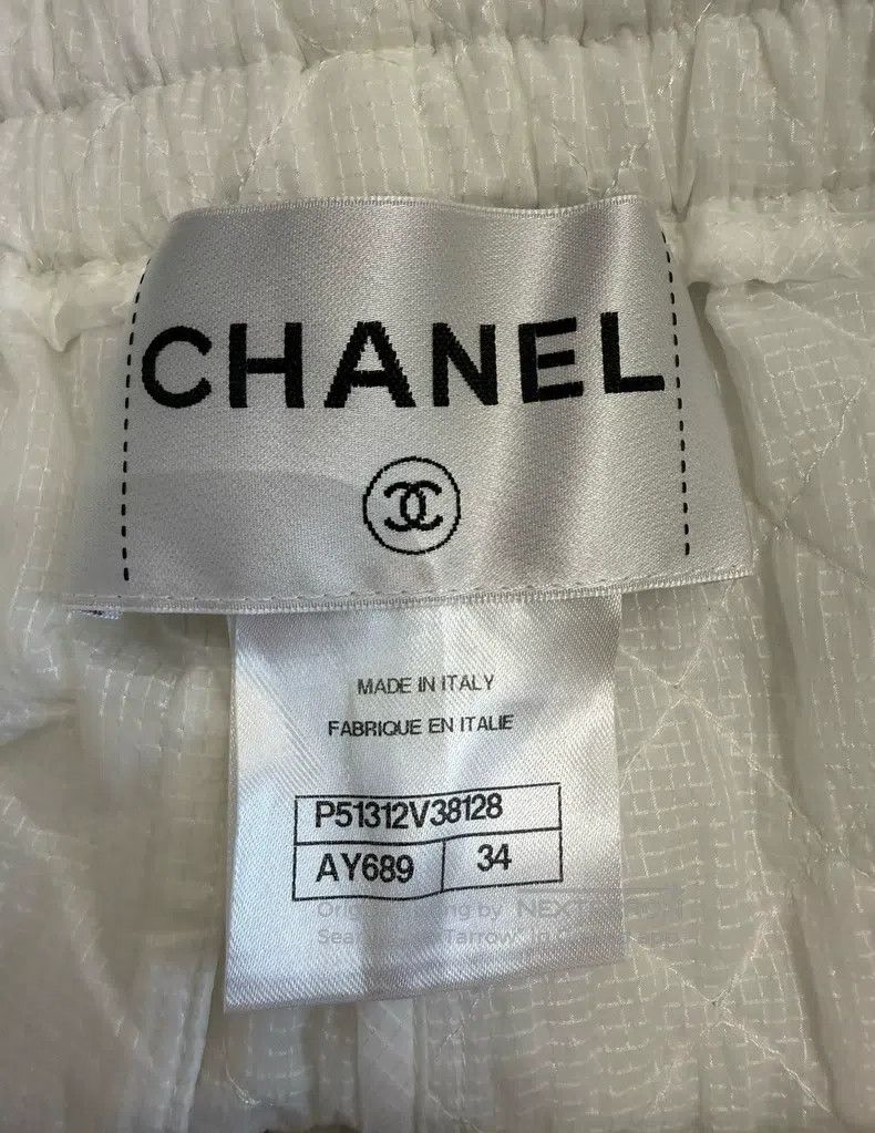 Chanel Chanel Diamond check white shorts Size 42" / US 20 - 4 Thumbnail