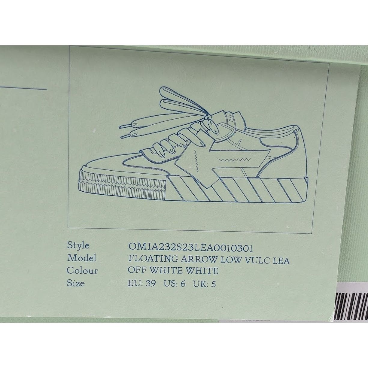 Off-White o1rshd1 Floating Arrow Low-Top Sneakers in Off White Size US 6 / EU 39 - 23 Thumbnail