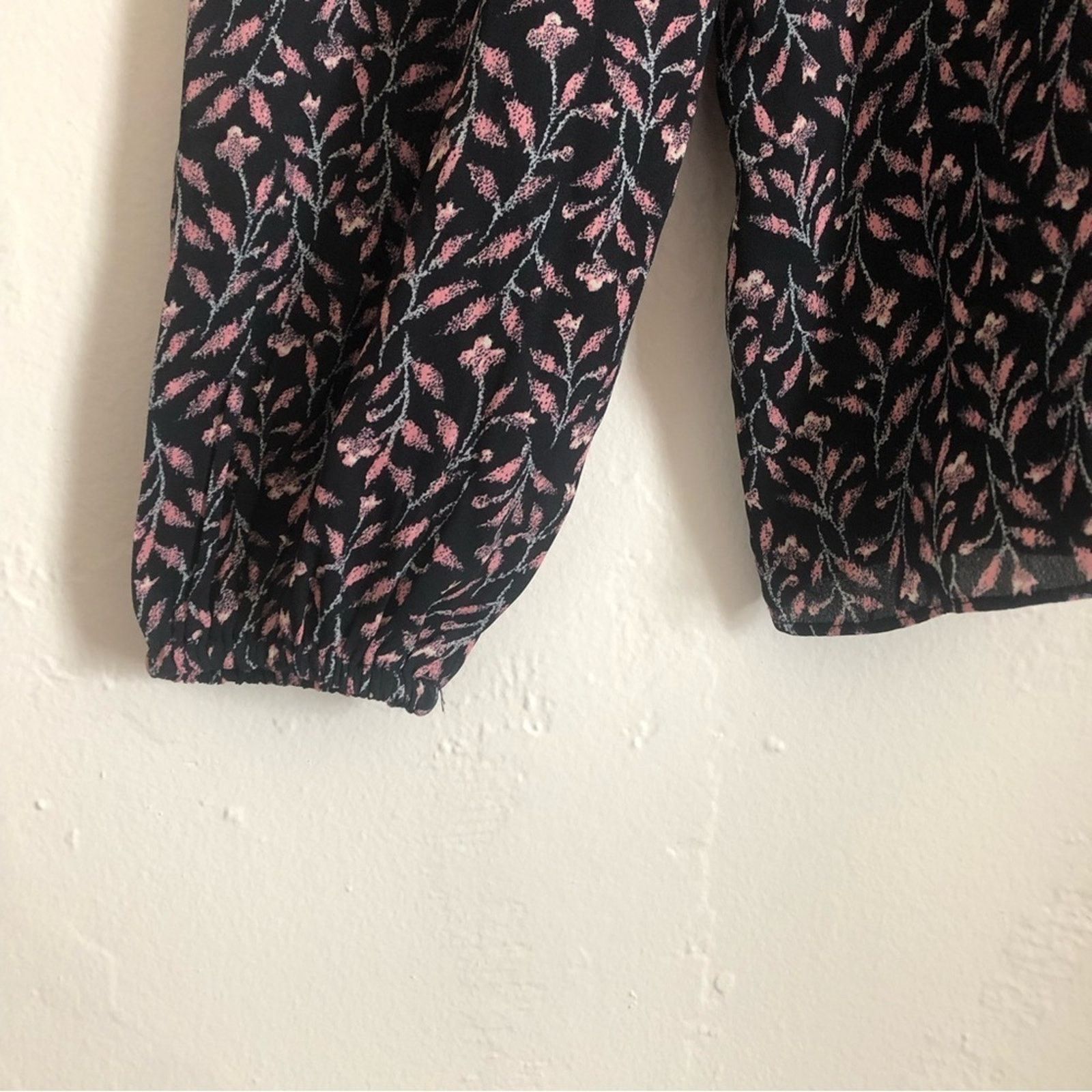 Loft Ann Taylor Loft Floral Square Neck Lightweight Blouse Top Size M / US 6-8 / IT 42-44 - 3 Thumbnail