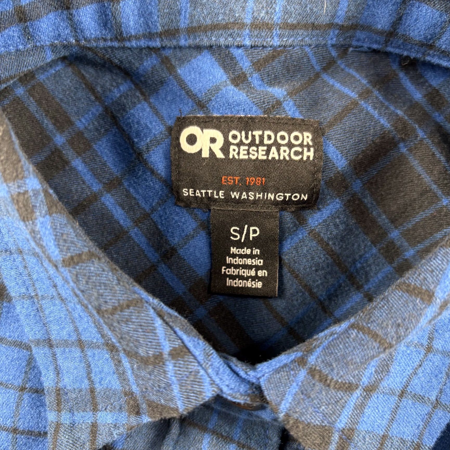 Outdoor Research Outdoor Research Kulshan Flannel Shirt Women's Small Blue Black Plaid Button Up Size S / US 4 / IT 40 - 4 Thumbnail