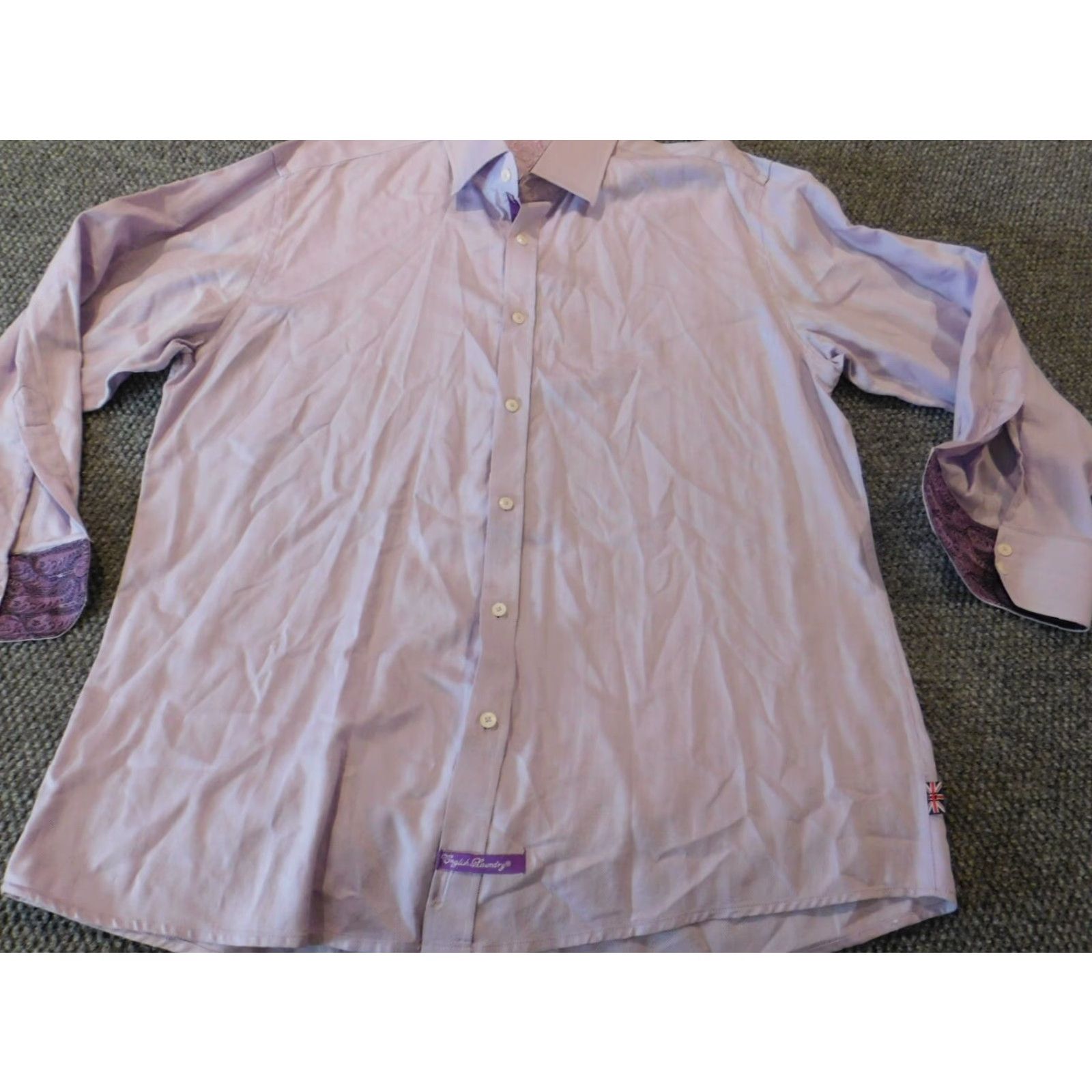 English Laundry English Laundry Mens shirt 17 purple button down casual dress shirt Regular Size US XL / EU 56 / 4 - 3 Thumbnail
