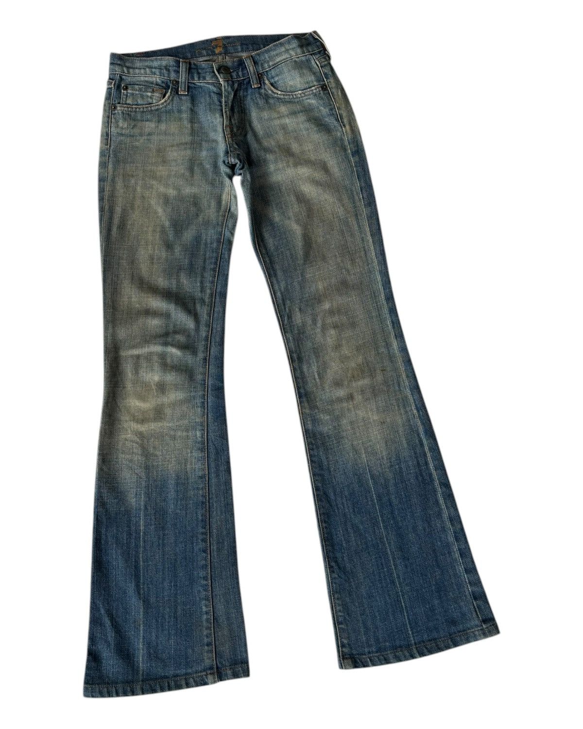 7 For All Mankind × Japanese Brand Flare Jeans Rusty Bootcut 7 For All Mankind Distress Denim Size 27" / US 4 / IT 40 - 3 Thumbnail