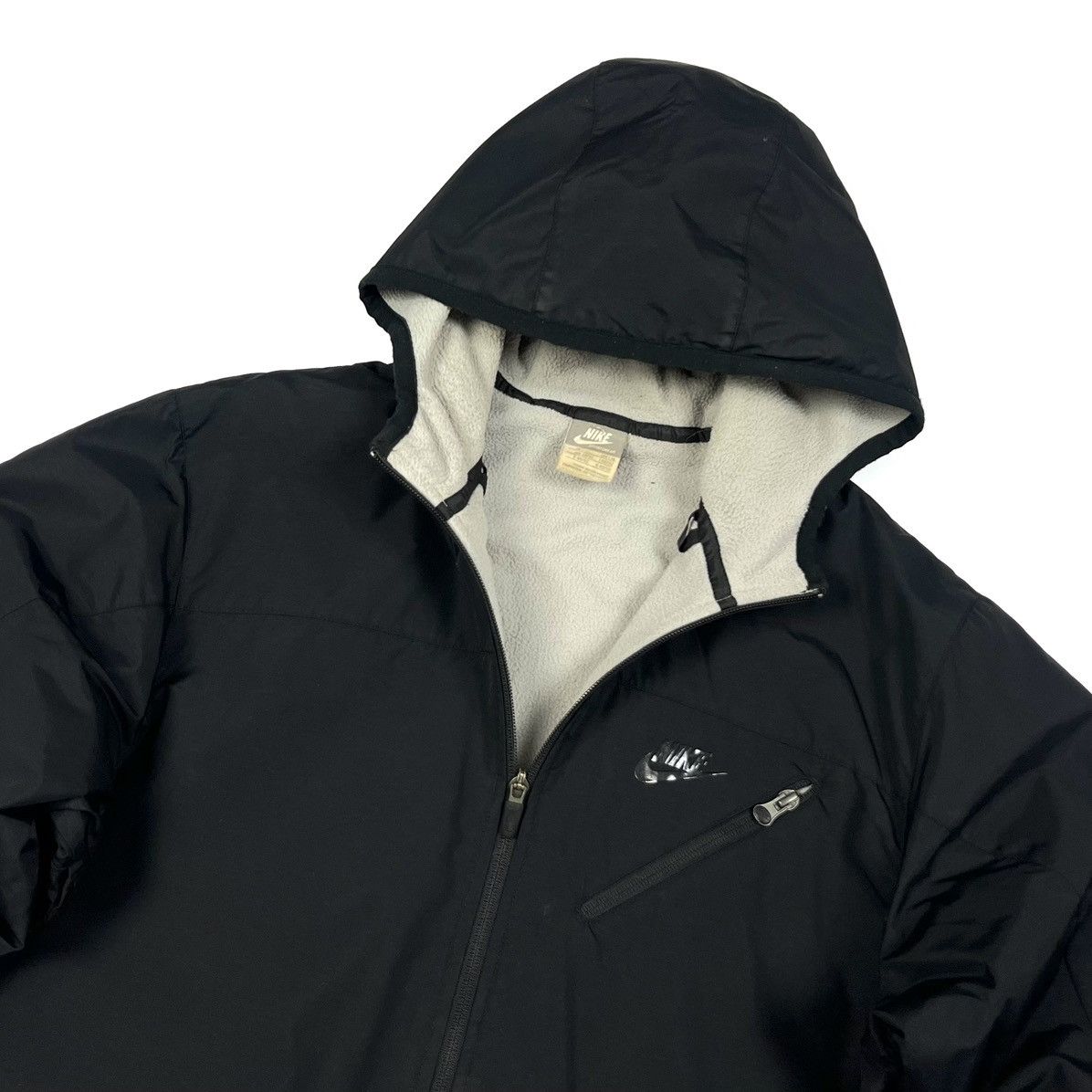 Japanese Brand × Nike × Vintage Vintage Nike Logo Black Casual Y2K Fleece Jacket Size M/L Size US M / EU 48-50 / 2 - 6 Thumbnail