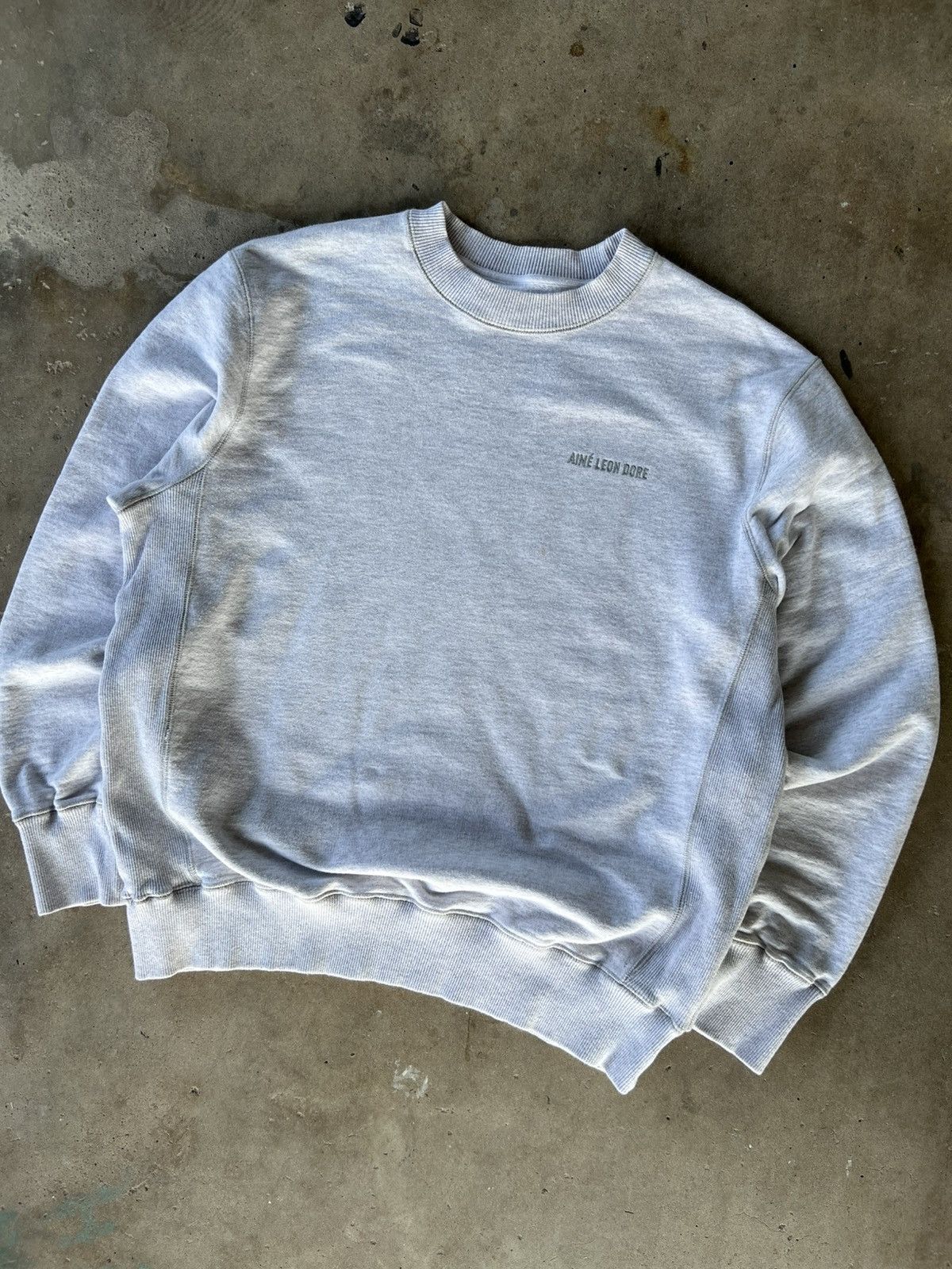 Aime Leon Dore RARE Aime Leon Dore Grey Essential Sweatshirt Crewneck Size US XL / EU 56 / 4 - 2 Thumbnail