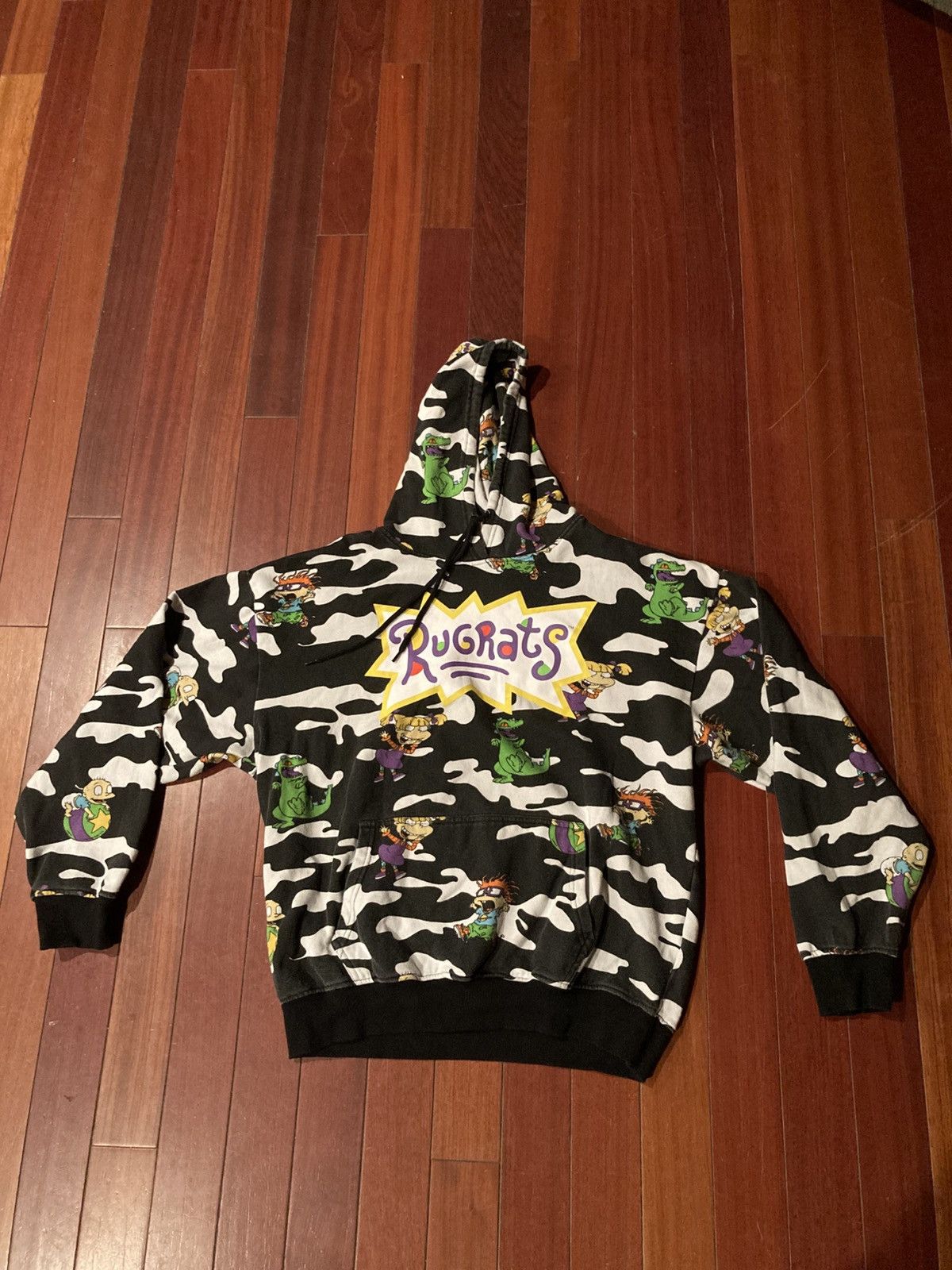 Nickelodeon × Vintage Nickelodeon Rugrats Camo Logo Fleece Hoodie Faded Mens XL Size US XL / EU 56 / 4 - 1 Thumbnail