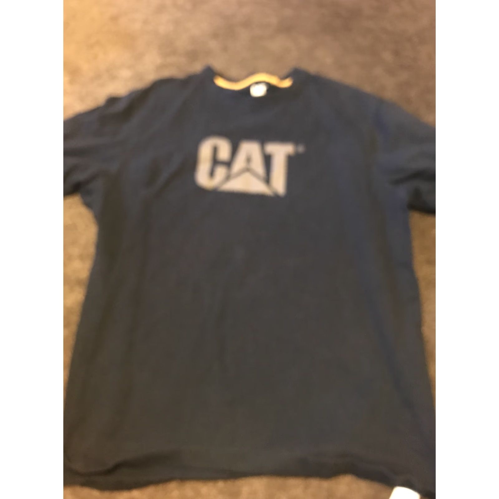 Vintage CAT Mens XL Short Sleeve Crewneck Shirt Logo Caterpillar Lot 2 Brown Blue Graphic Print Crew Neck T-Shirt Mens Shirts Classic USA Western 2-Pack Size US XL / EU 56 / 4 - 6 Thumbnail
