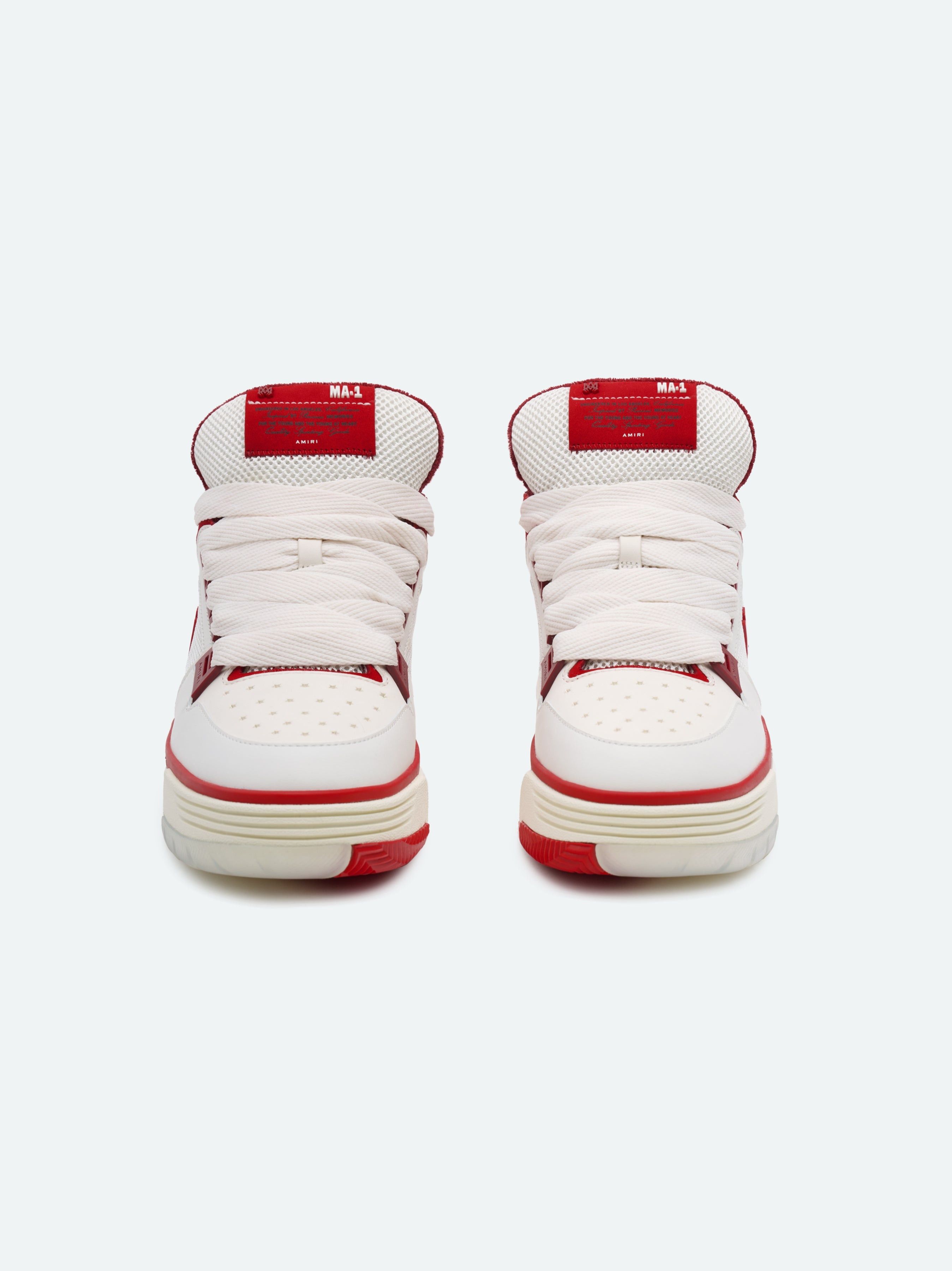 Amiri o1s1wg110325 MA-1 Low-Top Sneakers in White/Red Size US 8 / EU 41 - 3 Thumbnail