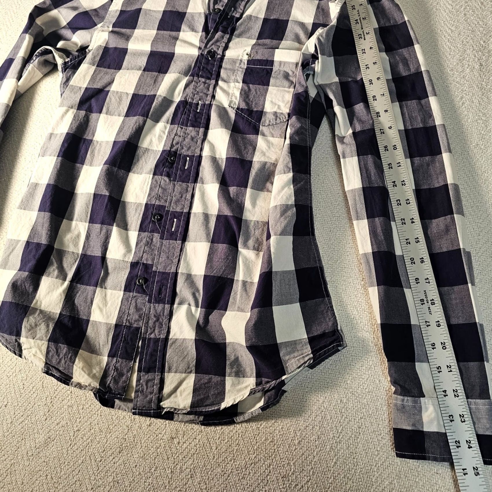 American Eagle Outfitters American Eagle Outfitters Button Down Shirt Mens Small Blue Checks Cotton Casual Size US S / EU 44-46 / 1 - 7 Thumbnail