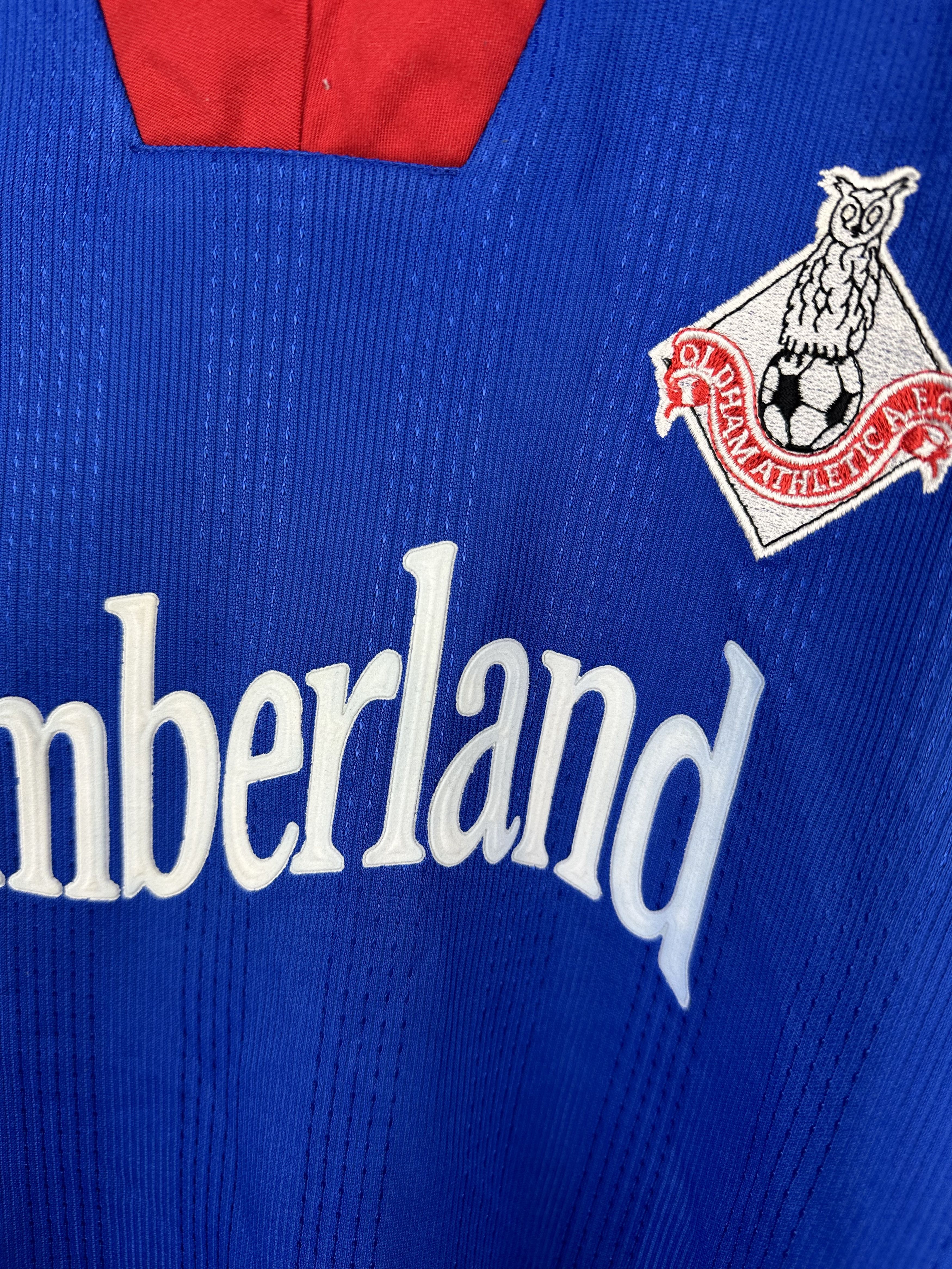 PONY × Vintage Oldham Athletic Home football shirt 1998 Soccer Jersey Rare Size US XL / EU 56 / 4 - 9 Thumbnail