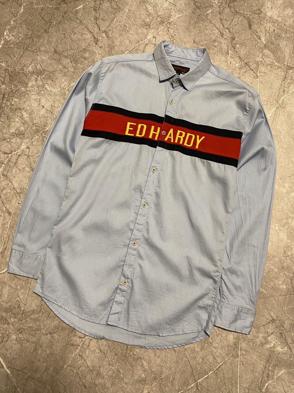 Ed Hardy × Vintage Ed Hardy Shirt Size L Size 38L - 2 Thumbnail