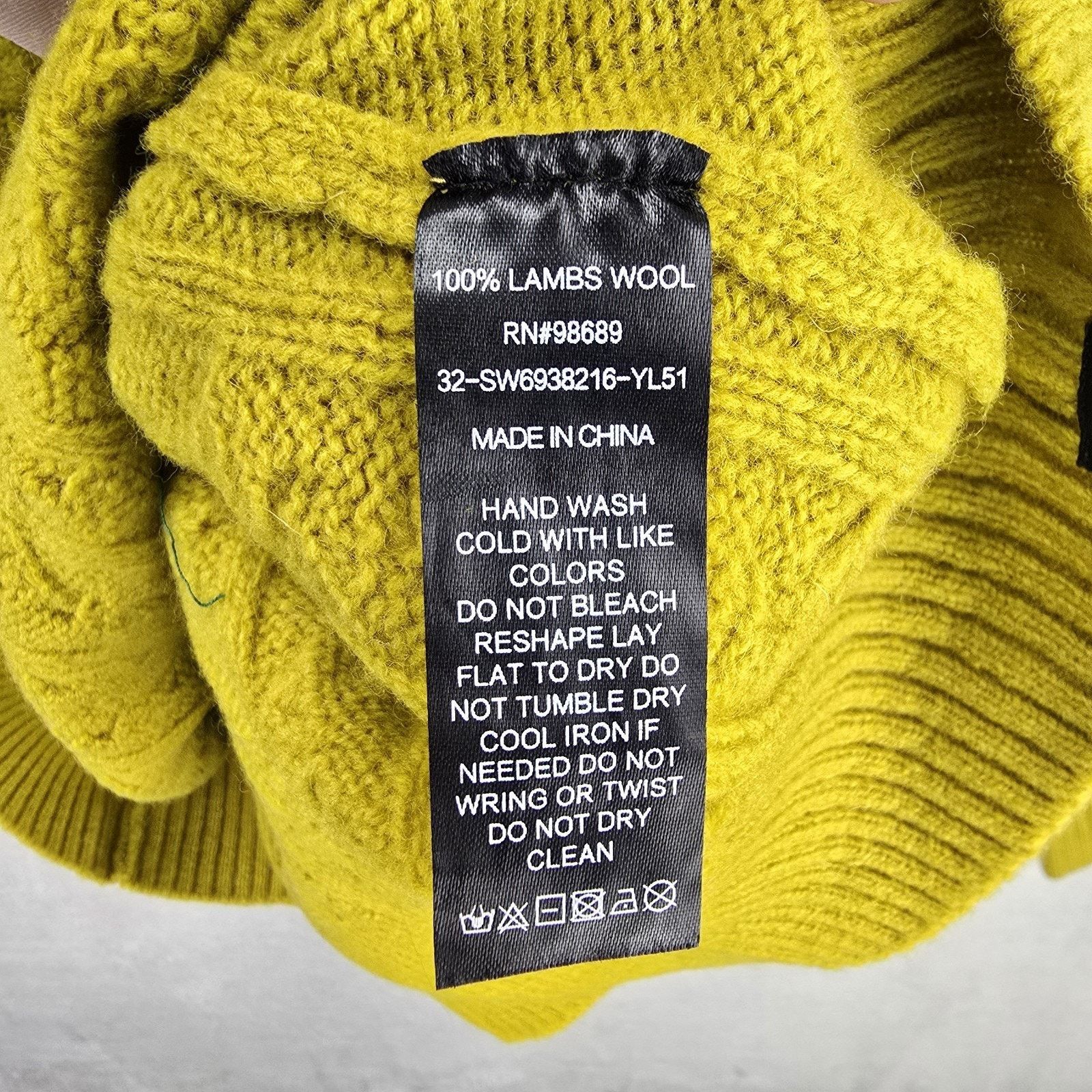 Todd Snyder Todd Snyder Lambs Wool Cable Knit Sweater Mens Medium Gold Size US M / EU 48-50 / 2 - 5 Thumbnail