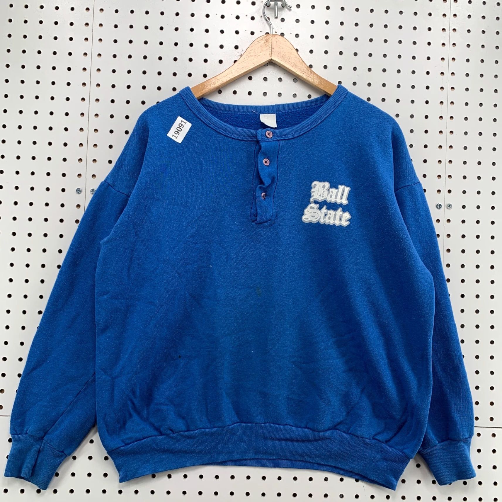 Vintage VINTAGE Ball State University Henley Sweatshirt Womens Large Adult Large Blue University 70s 80s 90s Womens Size L / US 10 / IT 46 - 5 Thumbnail