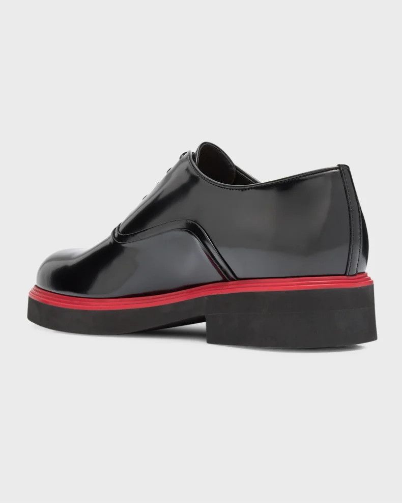 Salvatore Ferragamo o1s1rm1224 Fiorino Leather Derby Loafers in Black Size US 10 / EU 43 - 3 Thumbnail