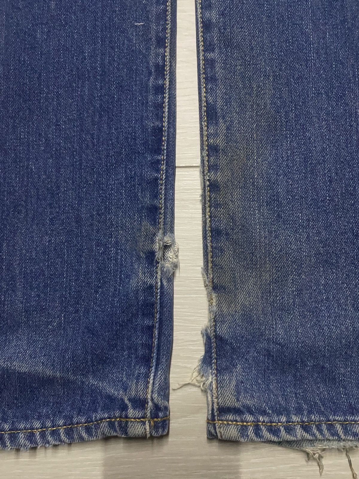 Undercover × Uniqlo Vintage Warehouse & co Mud Wash Distressed Loose Jeans Size US 33 - 10 Thumbnail