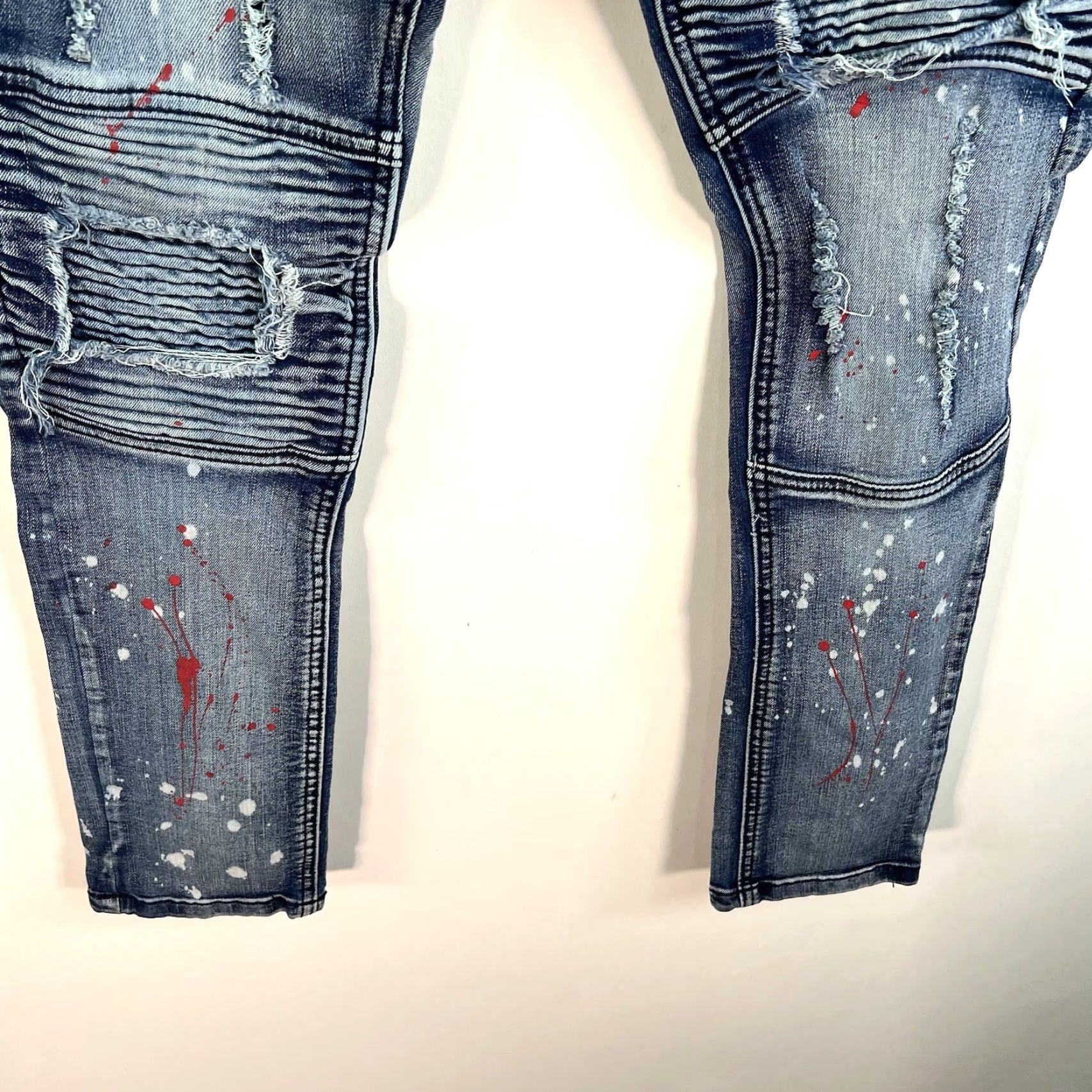 G-Star G-Star Distressed Slim denim Jeans Mens Size 30 Blue 30X30 Size US 30 / EU 46 - 4 Thumbnail