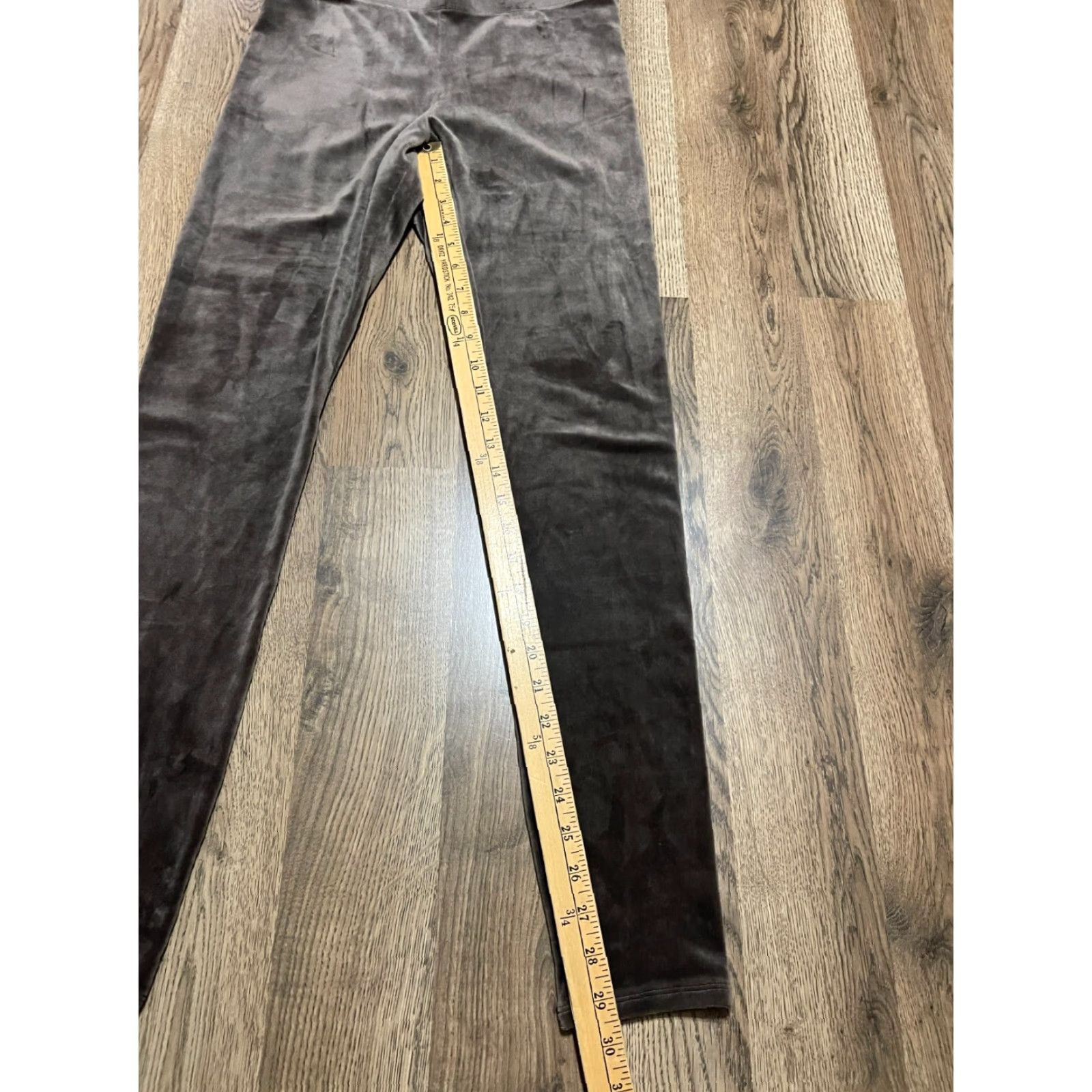 J. Jill J. Jill Pants Women's Medium Tall Gray Velvet Pull On Skinny Size 32" / US 10 / IT 46 - 4 Thumbnail