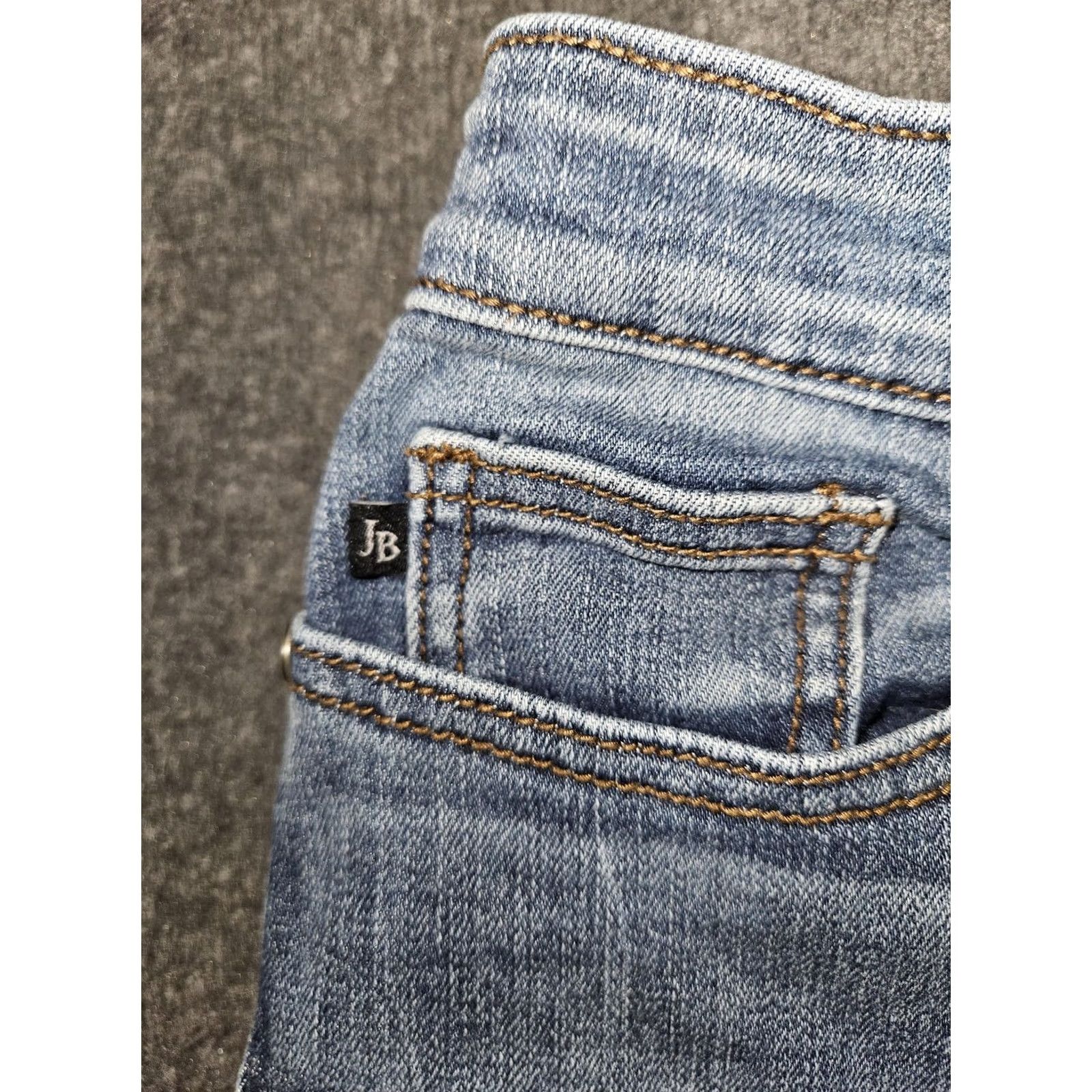Denime Judy Blue Jeans Womens 7 28 Blue Straight Fit Distressed Stretch Denim JB92595MD Jeans 5-Pocket Logo Pocket Womens Blue Straight Fit Jeans Size 28" / US 6 / IT 42 - 7 Thumbnail