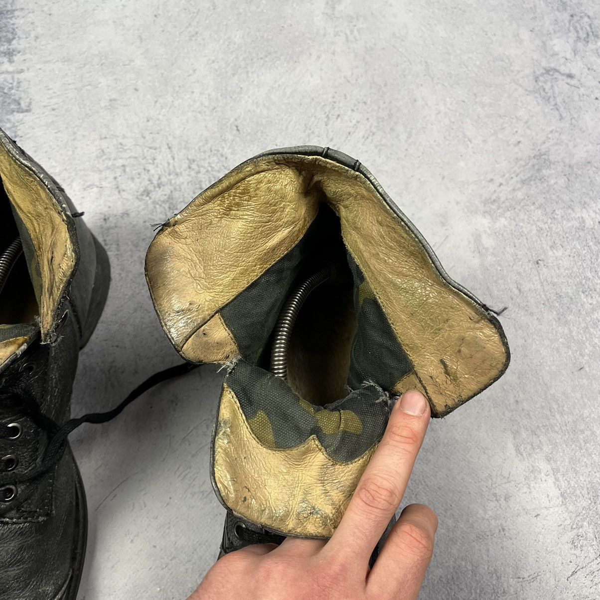 Diesel Vintage Diesel Avant Garde leather distressed boots 90’s Size US 11.5 / EU 44-45 - 22 Thumbnail