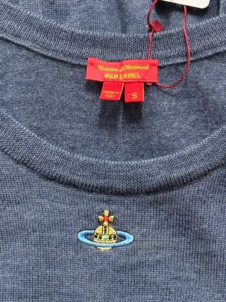 Vivienne Westwood Vivienne Westwood Blue Gray Knit Sweater Eight-Quarter Sle Size S / US 4 / IT 40 - 6 Thumbnail