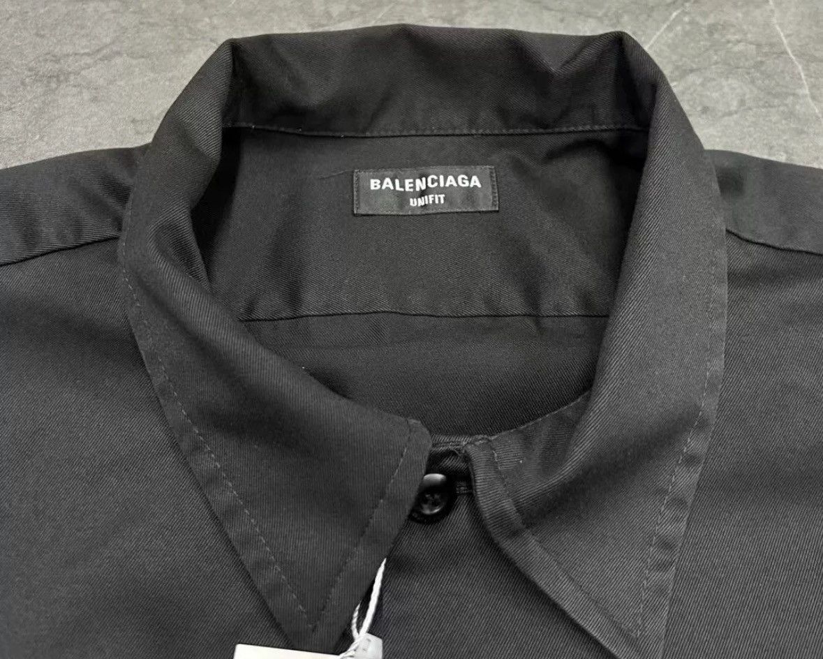 Balenciaga Balenciaga black slogan short sleeved shirt Size US L / EU 52-54 / 3 - 5 Thumbnail
