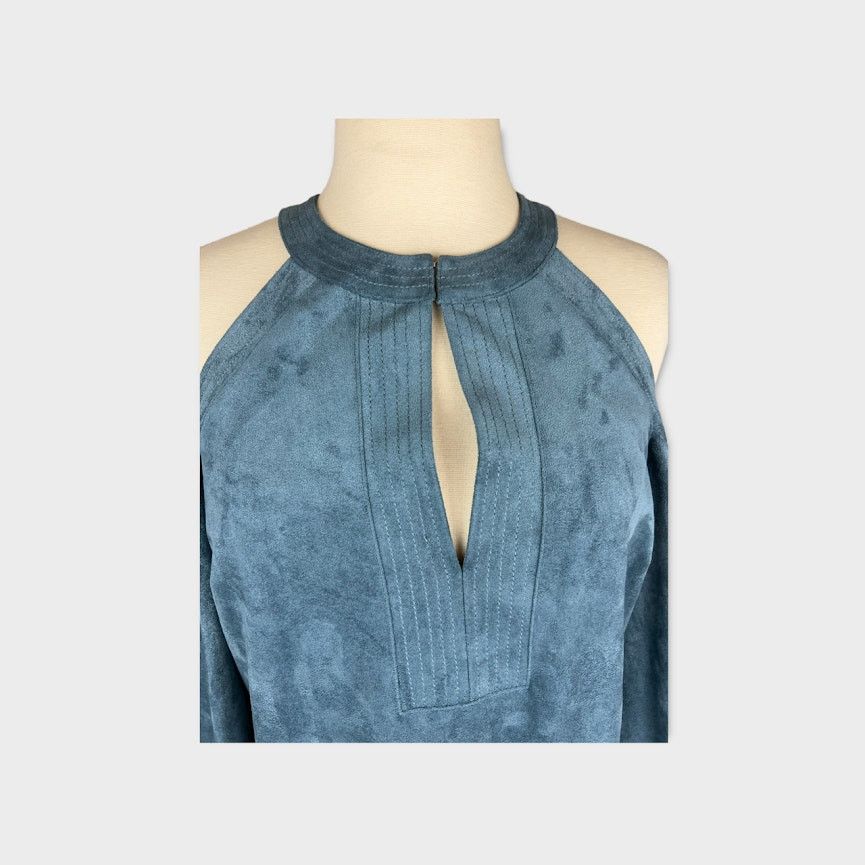 Bcbgmaxazria BCBGMaxAzria | Laguna faux suede cold shoulder dress | XXS Size XXS / US 00 / IT 34 - 7 Thumbnail