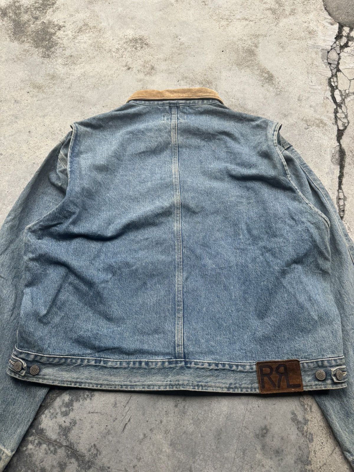 RRL Ralph Lauren × Ralph Lauren × Vintage Vintage RRL corduroy collar denim jacket ralph lauren Size US XL / EU 56 / 4 - 16 Thumbnail