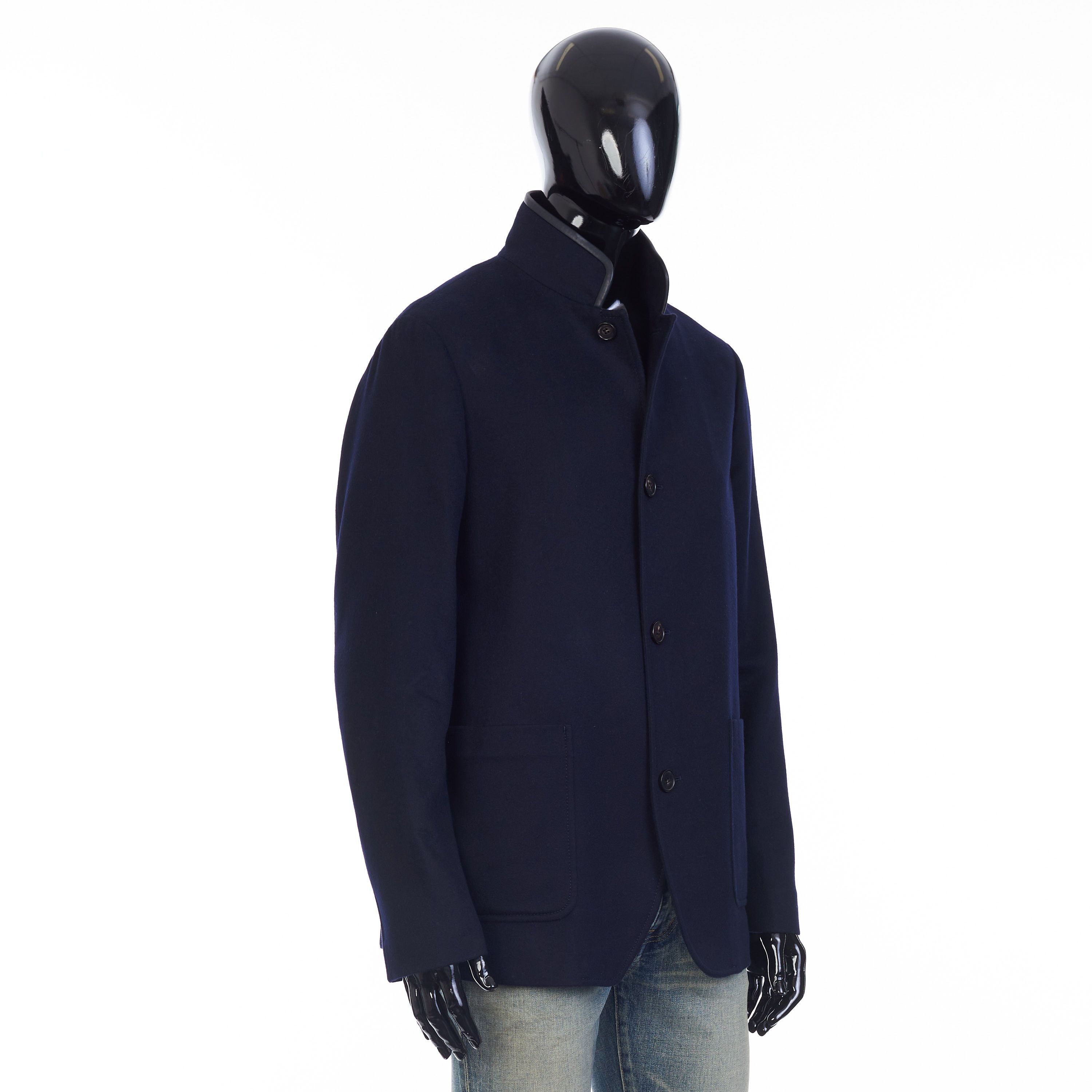 Loro Piana Spagna Jacket In Navy Blue Double Faced Cashmere Size US L / EU 52-54 / 3 - 8 Thumbnail