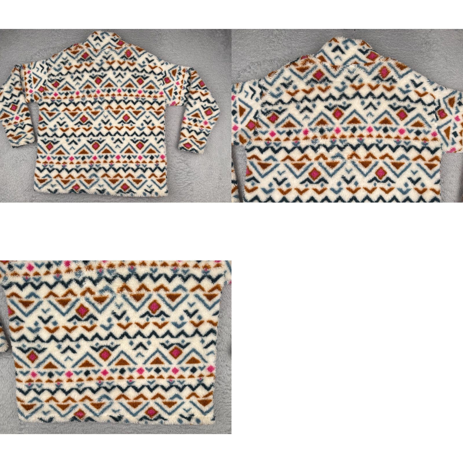 Eddie Bauer Eddie Bauer Sweater Women XL Beige Aztec Southwest 1/4 Zip Mock Neck Pullover Casual Lightweight Size XL / US 12-14 / IT 48-50 - 9 Thumbnail