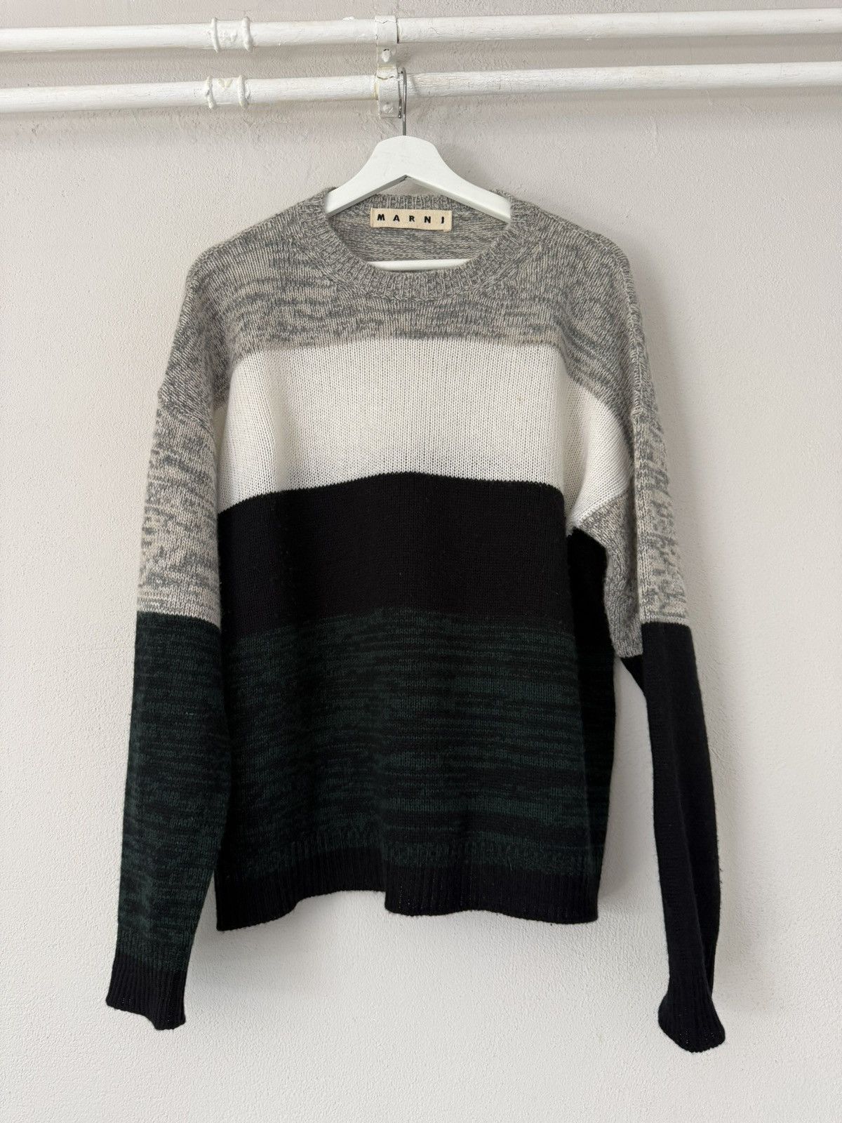 Marni Color Block Knit Sweater with Gradient Panels Size US M / EU 48-50 / 2 - 6 Thumbnail