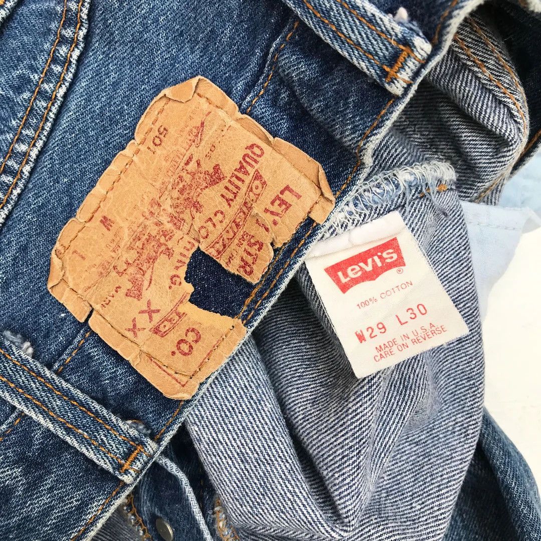 Levi's × Vintage Levi’s 1980 80s Vintage Tapered W29 L26 Blue Denim Jeans Size US 29 - 5 Thumbnail